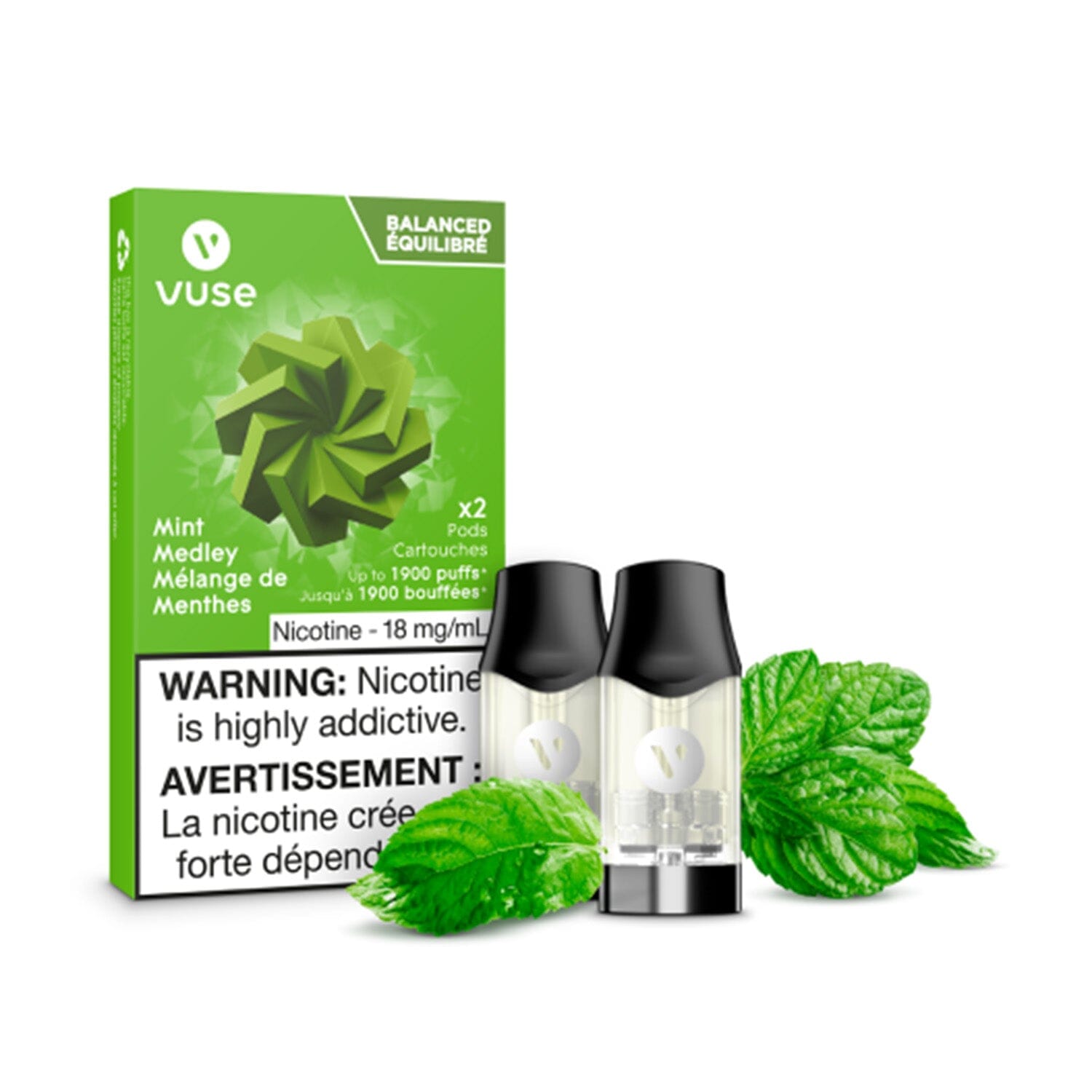 VUSE EPOD PRE-FILLED PODS VUSE Mint Medley 1.6% (18mg/mL) Balance (Excise)
