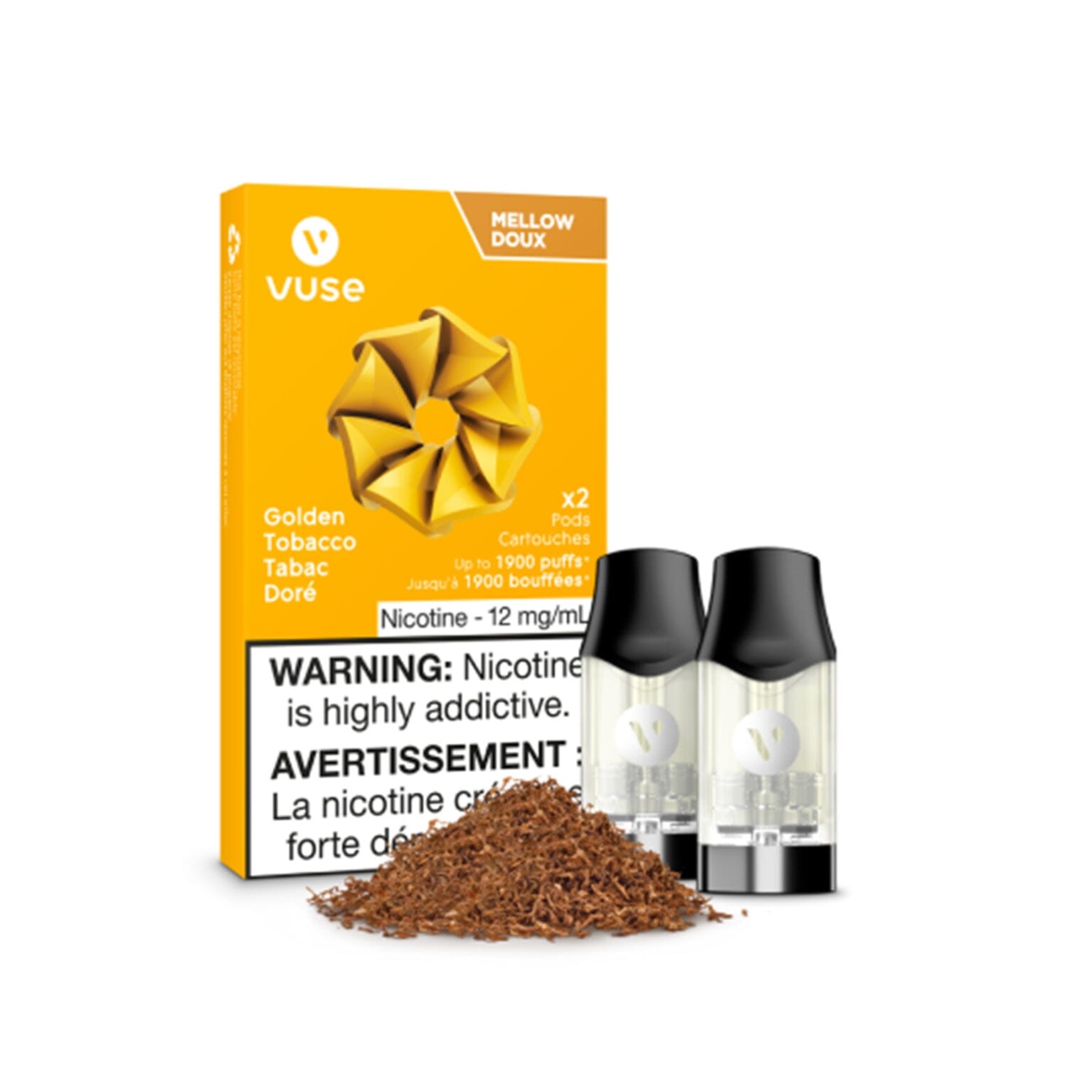 VUSE EPOD PRE-FILLED PODS VUSE Golden Tobacco 1.1% (12mg/mL) Mellow (Excise)