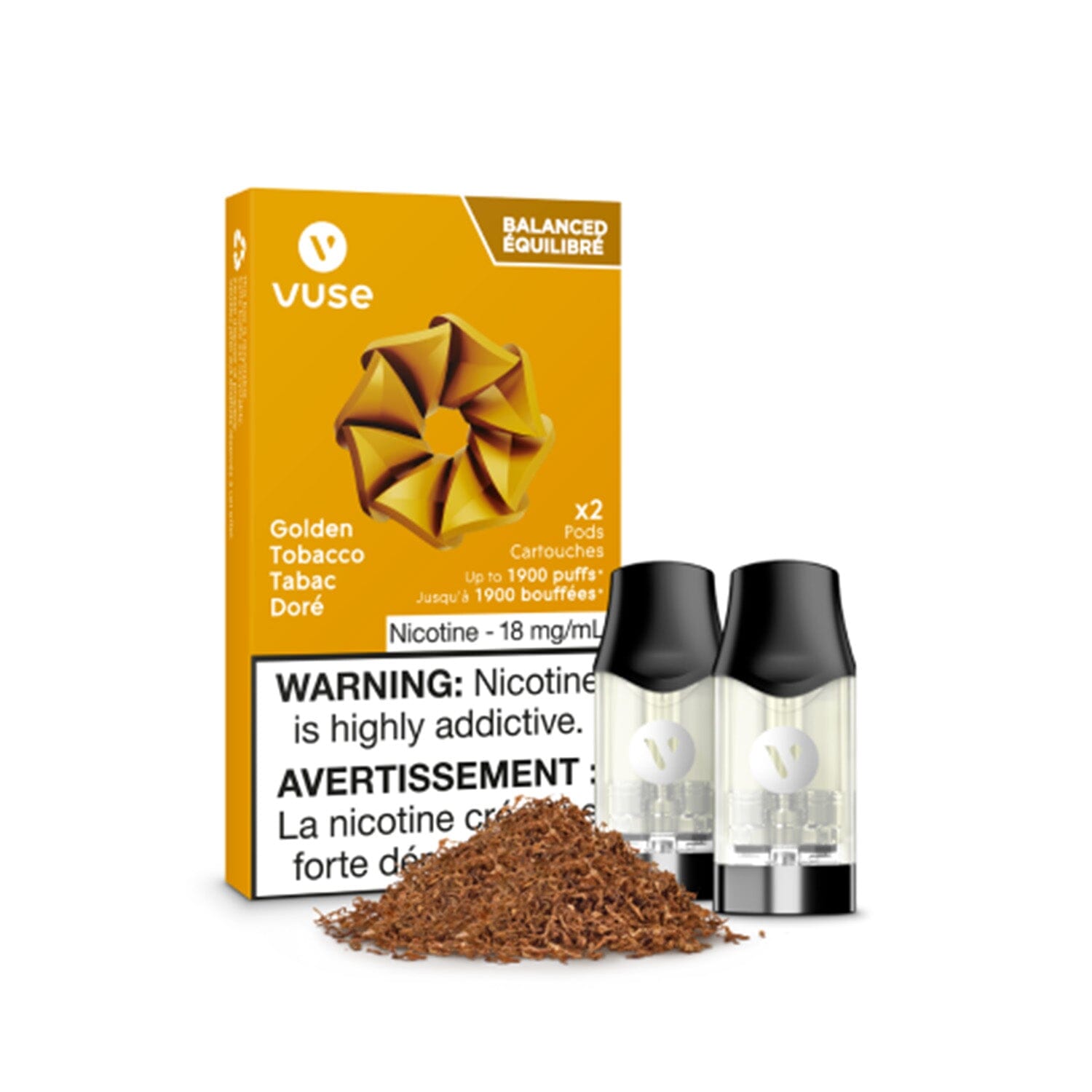 VUSE EPOD PRE-FILLED PODS VUSE Golden Tobacco 1.8% (20mg/mL) Balance (Excise)