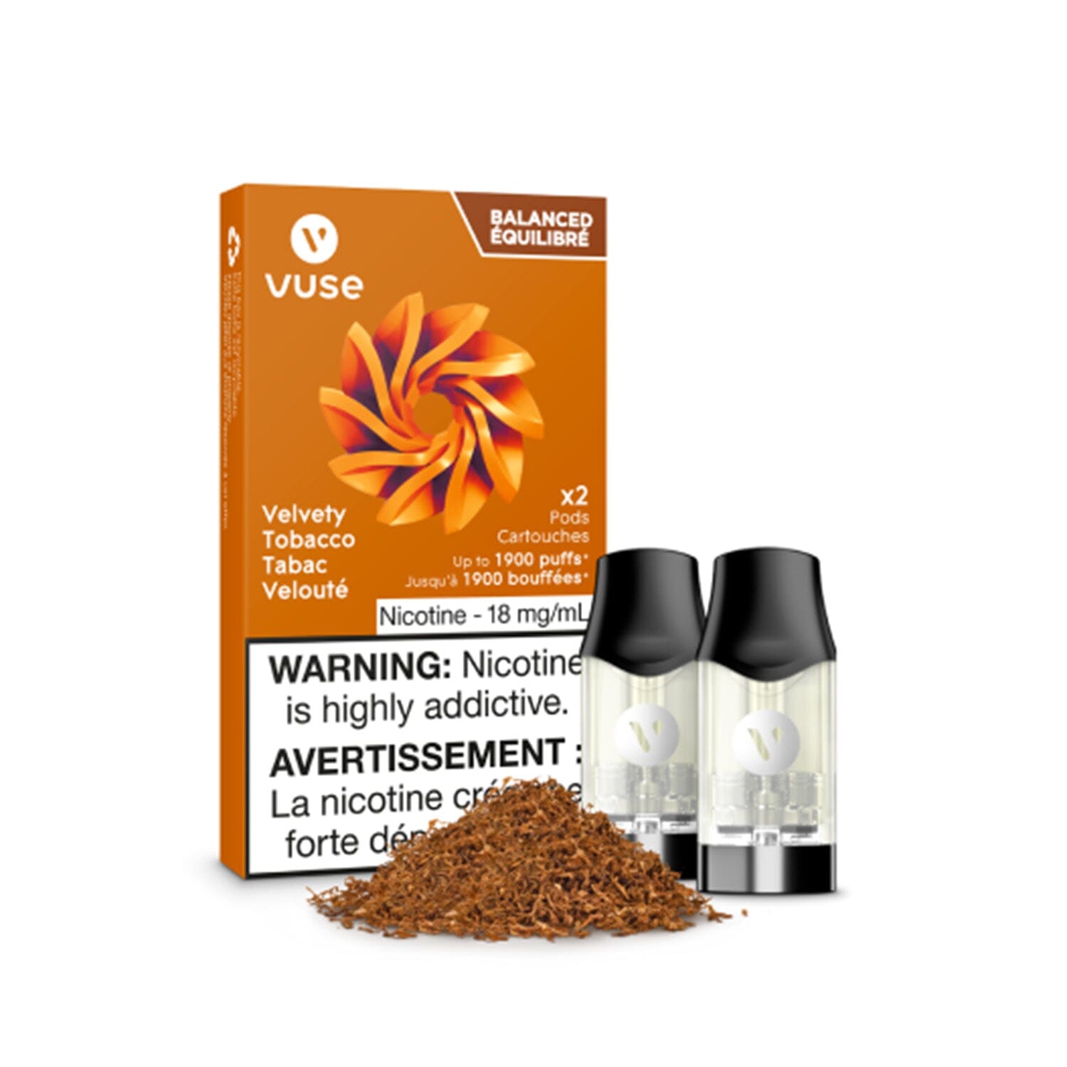 VUSE EPOD PRE-FILLED PODS VUSE Velvety Tobacco 1.6% (18mg/mL) Balance (Excise)