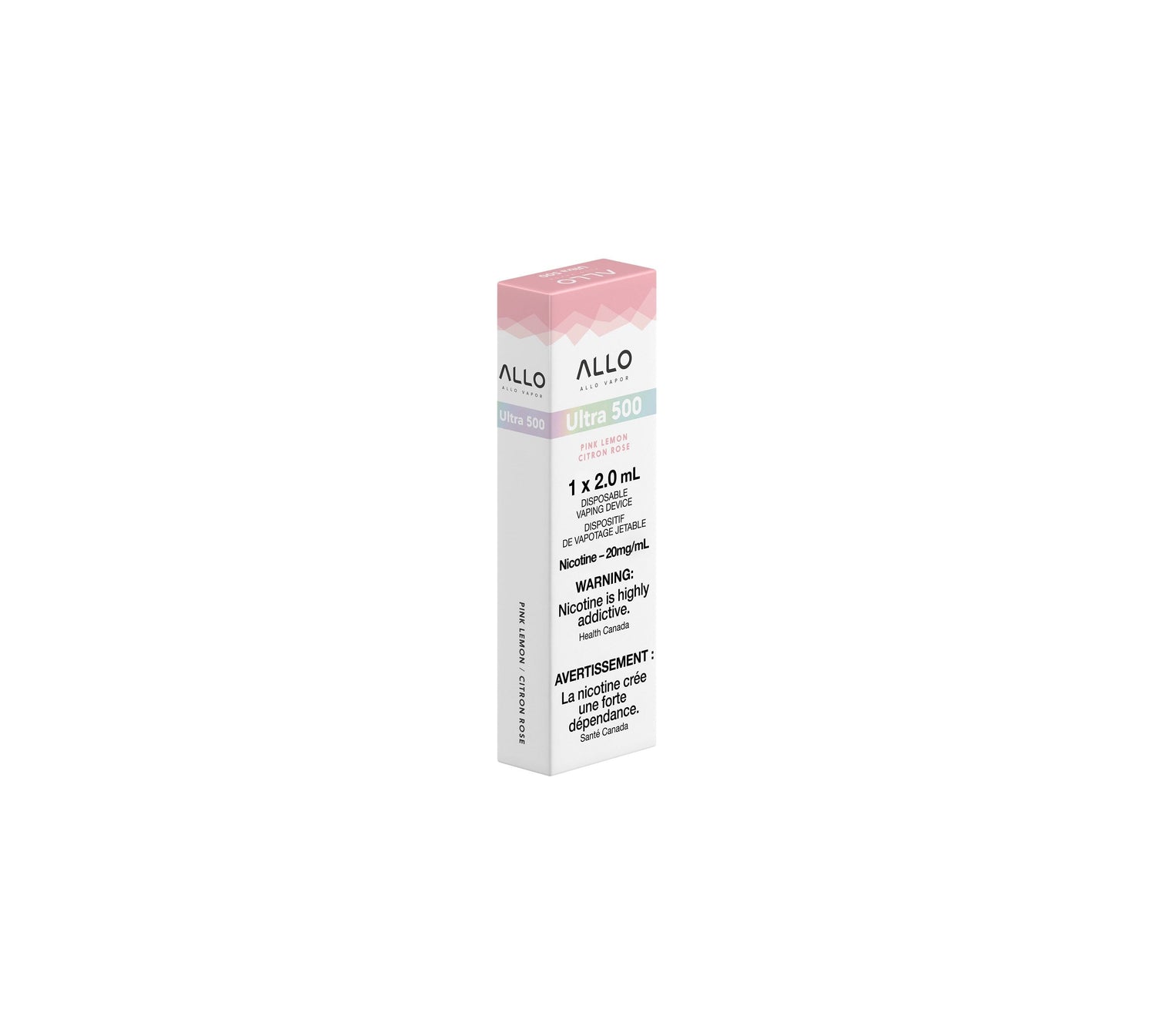 ALLO ULTRA 500 DISPOSABLE VAPE (2ML) DISPOSABLES Pacific Smoke E-Liquids Pink Lemon 20MG (EXCISE)