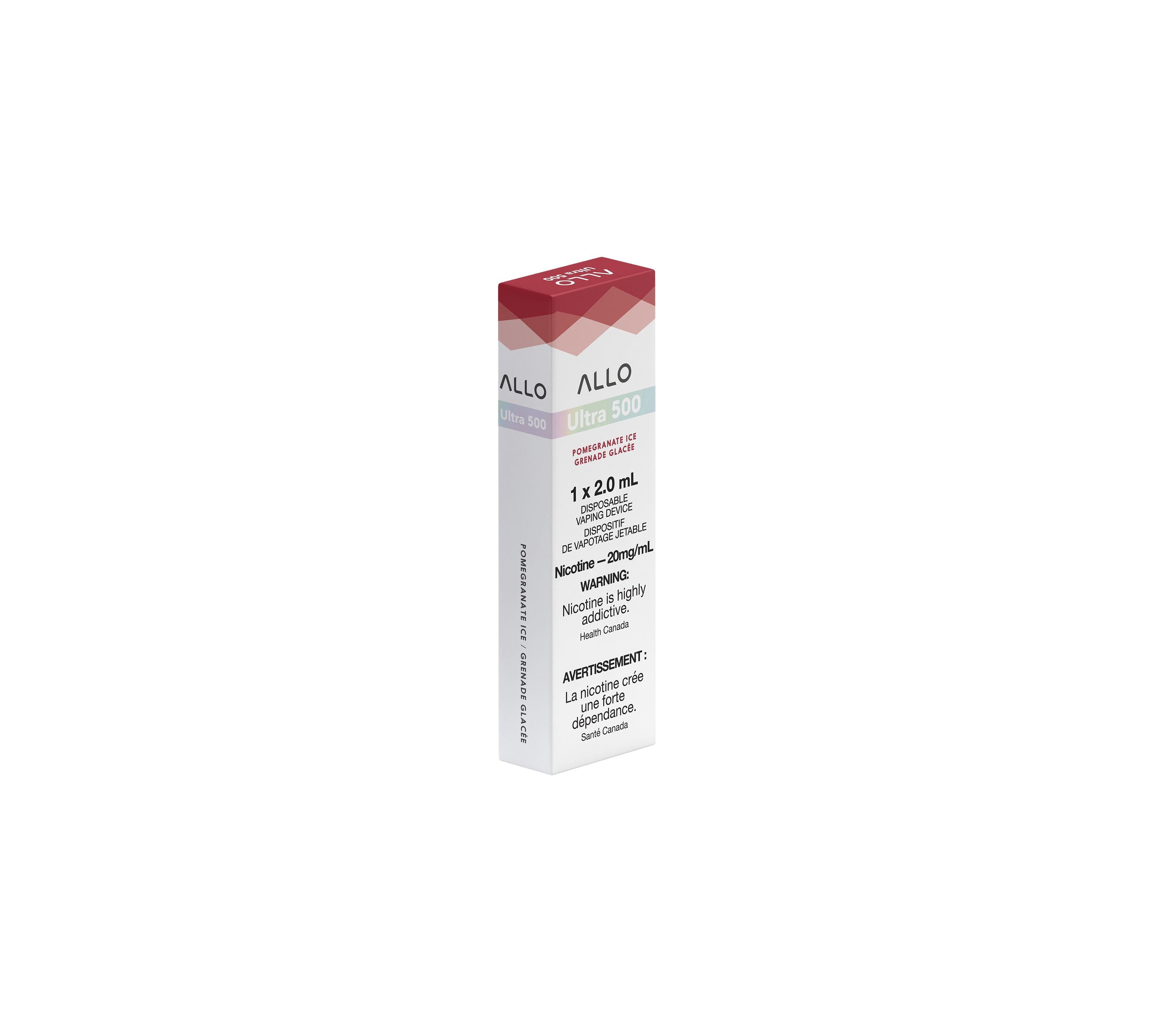 ALLO ULTRA 500 DISPOSABLE VAPE (2ML) DISPOSABLES Pacific Smoke E-Liquids Pomegranate Ice 20MG (EXCISE)