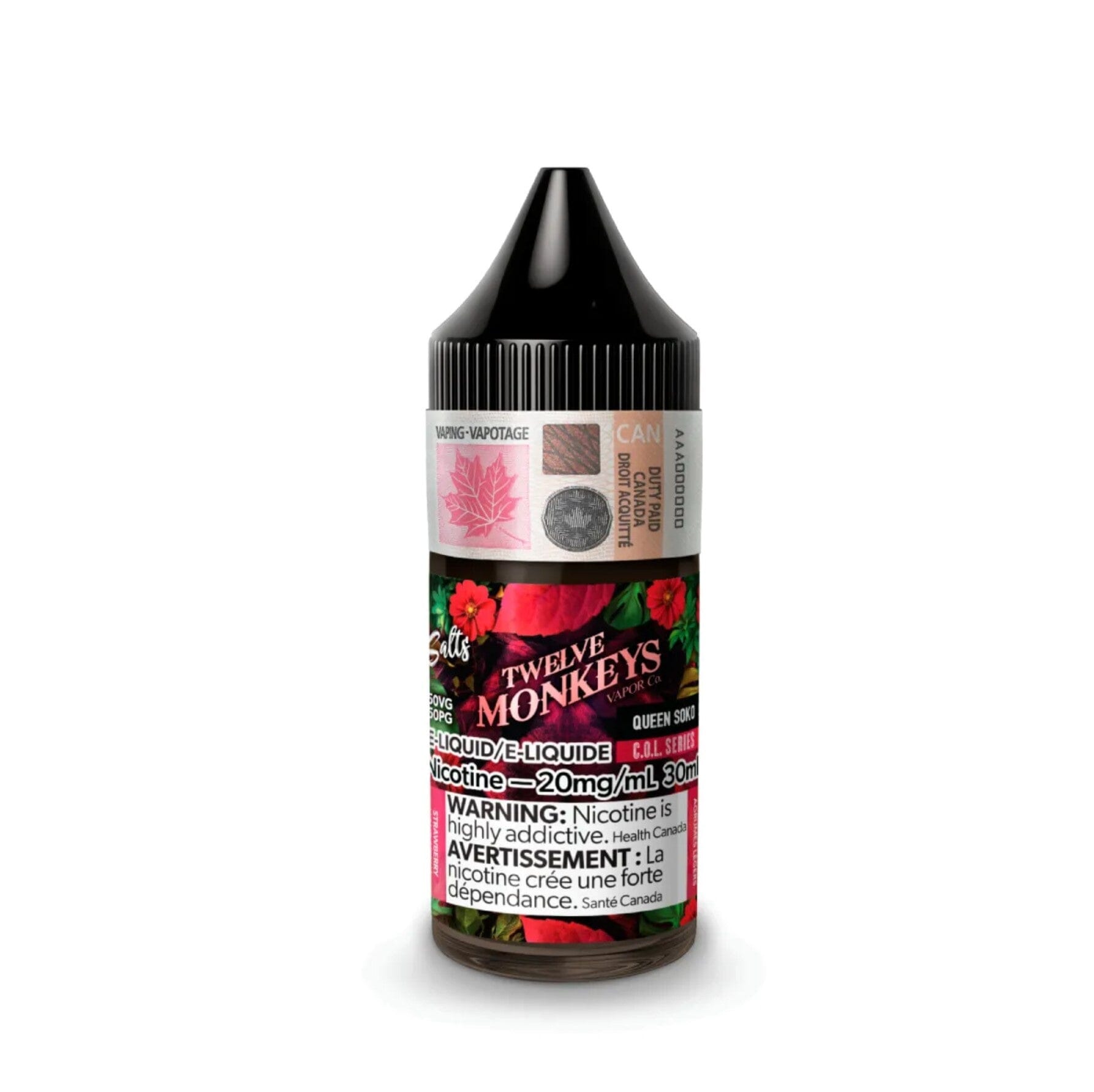 TWELVE MONKEYS E-LIQUID E-LIQUID Pacific Smoke E-Liquids Original Queen Soko 10MG (SALT) (EXCISE)