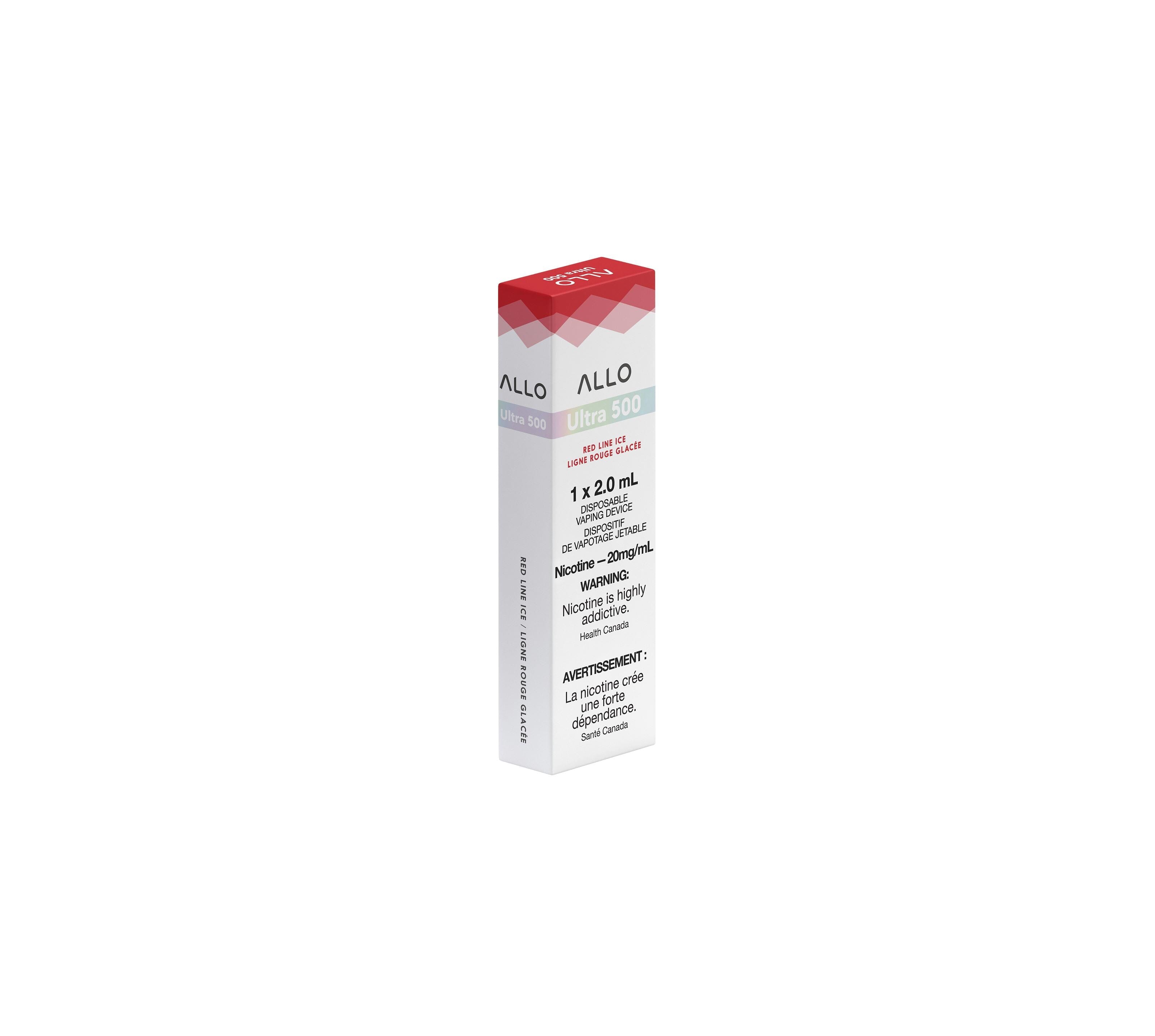 ALLO ULTRA 500 DISPOSABLE VAPE (2ML) DISPOSABLES Pacific Smoke E-Liquids Red Line Ice 20MG (EXCISE)