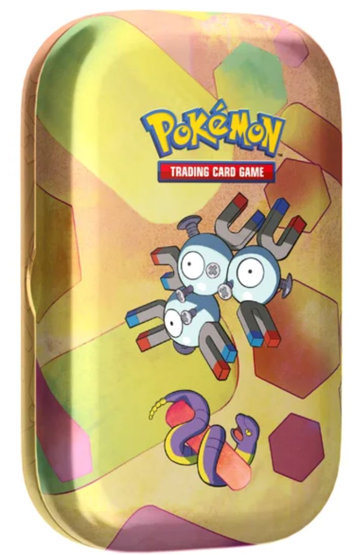 POKÉMON SCARLET & VIOLET 151 MINI TINS POKEMON COLLECTABLES The Vapory Magneton
