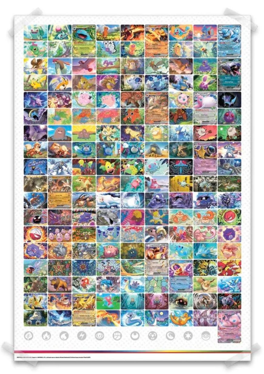 POKÉMON COLLECTIBLES POKEMON COLLECTABLES The Vapory Scarlet and Violet 151 Poster