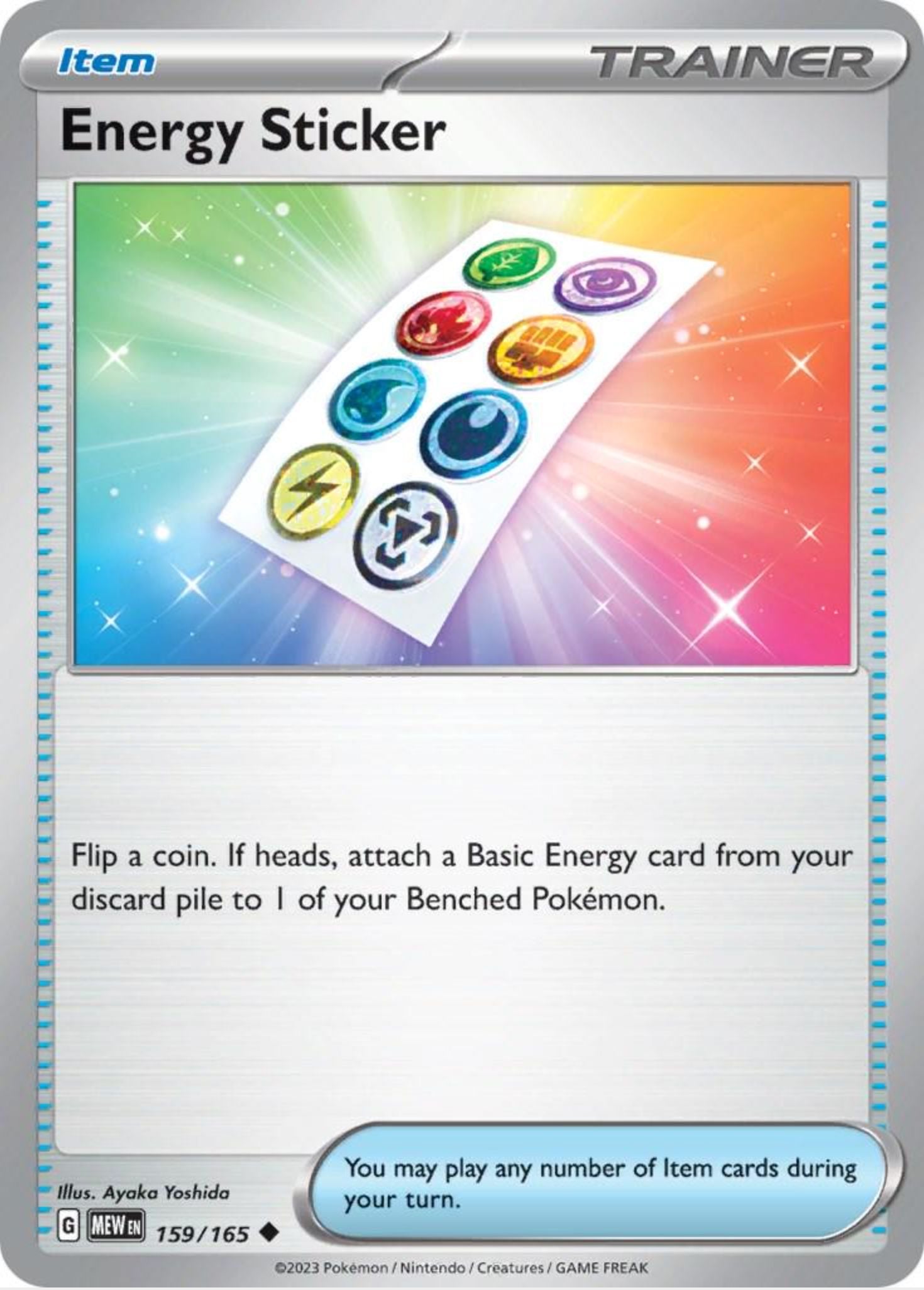 SINGLE POKÉMON CARDS - SCARLET & VIOLET 151 TRAINER CARDS TRADING CARDS The Vapory Energy Sticker Common