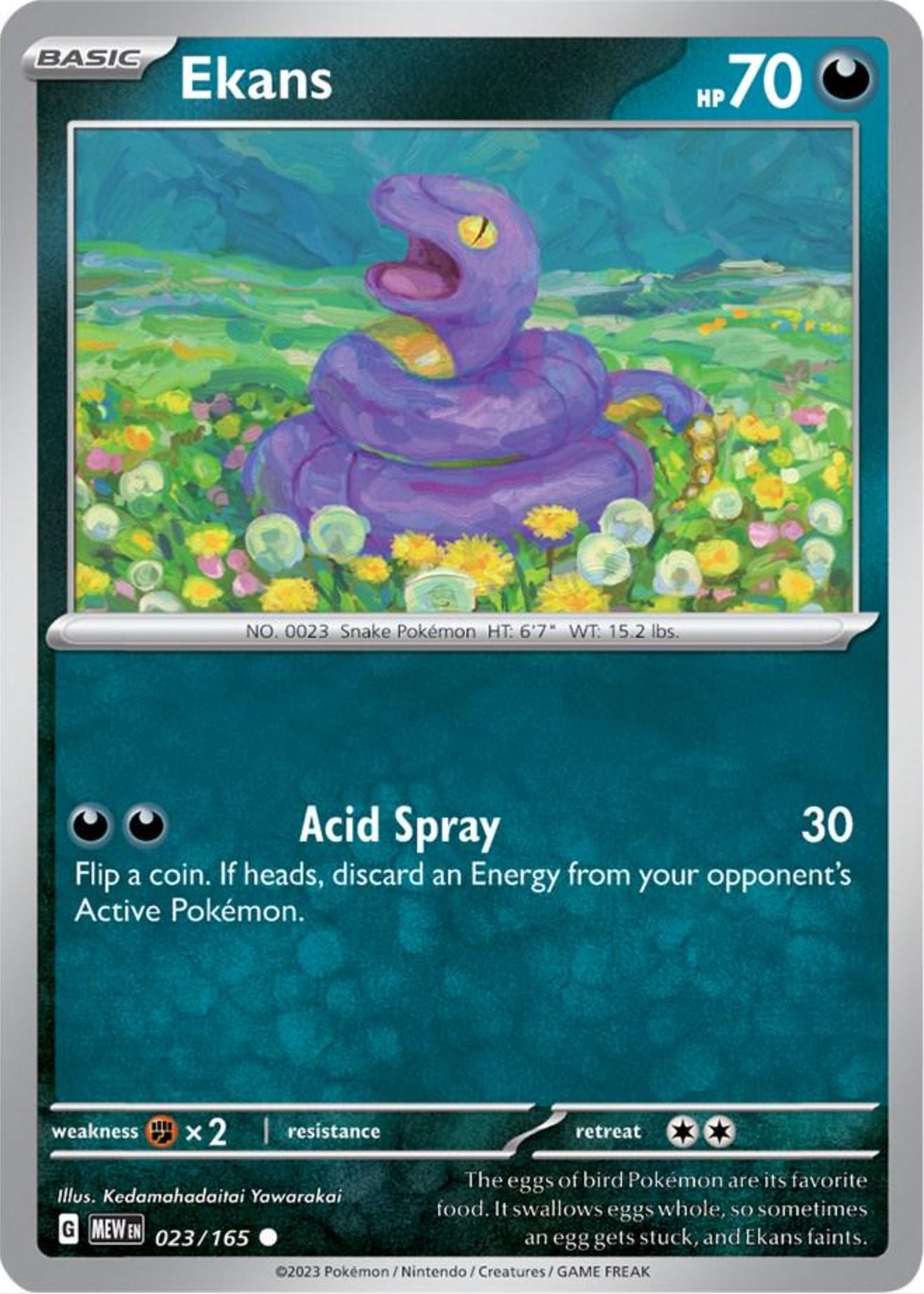 SINGLE POKÉMON CARDS - SCARLET & VIOLET 151 COMMON CARDS TRADING CARDS The Vapory Ekans Common