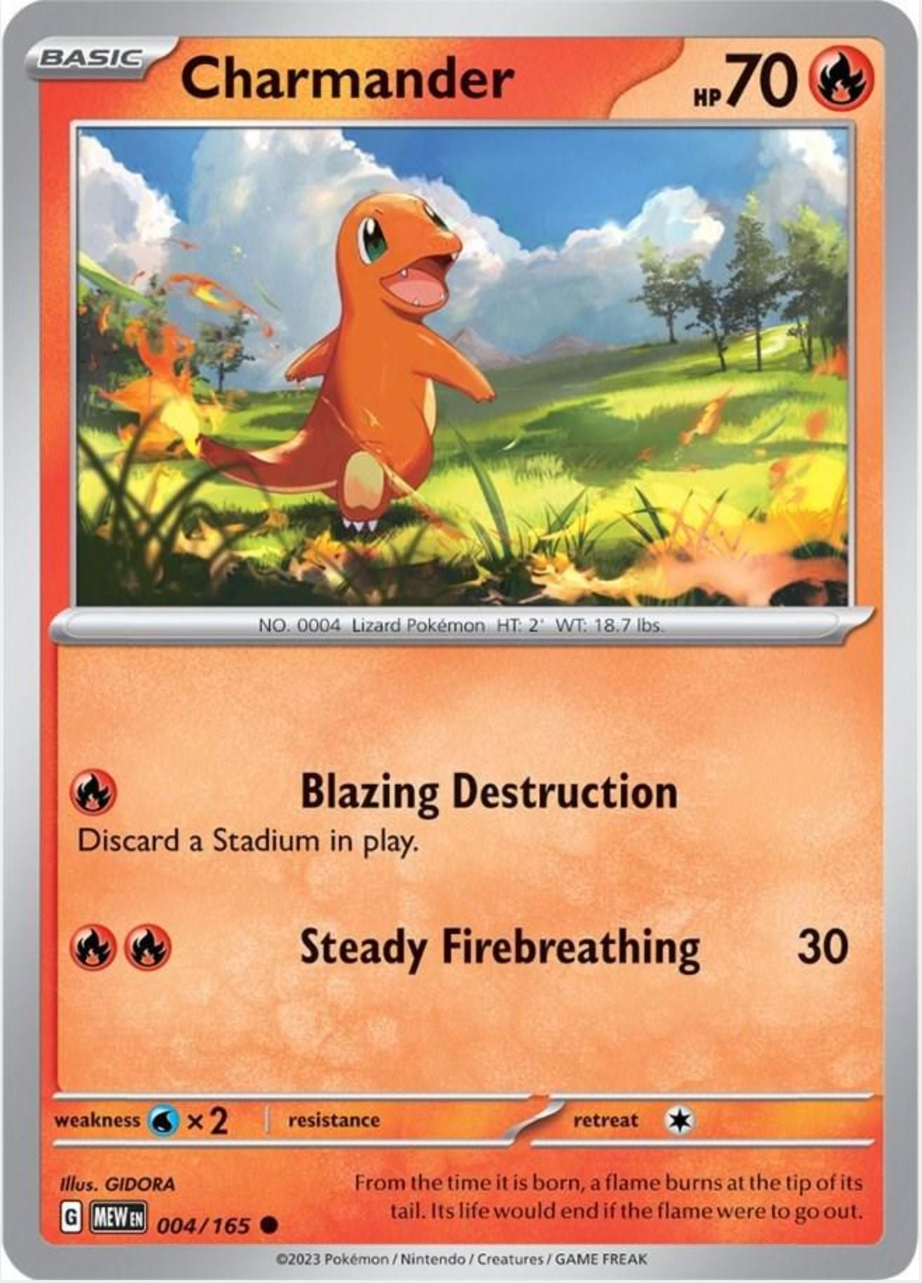 SINGLE POKÉMON CARDS - SCARLET & VIOLET 151 COMMON CARDS TRADING CARDS The Vapory Charmander Common