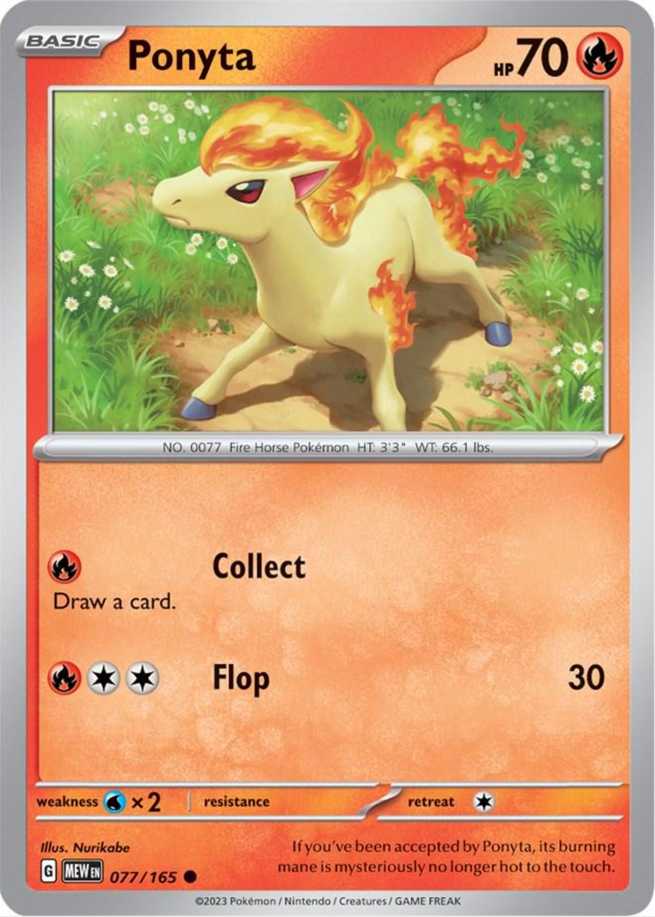 SINGLE POKÉMON CARDS - SCARLET & VIOLET 151 COMMON CARDS TRADING CARDS The Vapory Ponyta Common