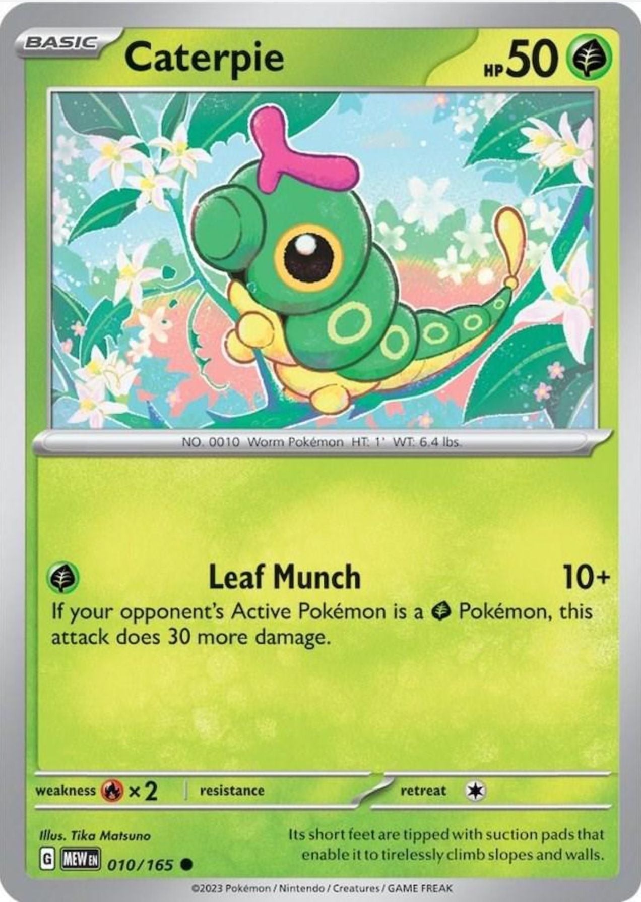 SINGLE POKÉMON CARDS - SCARLET & VIOLET 151 COMMON CARDS TRADING CARDS The Vapory Caterpie Common