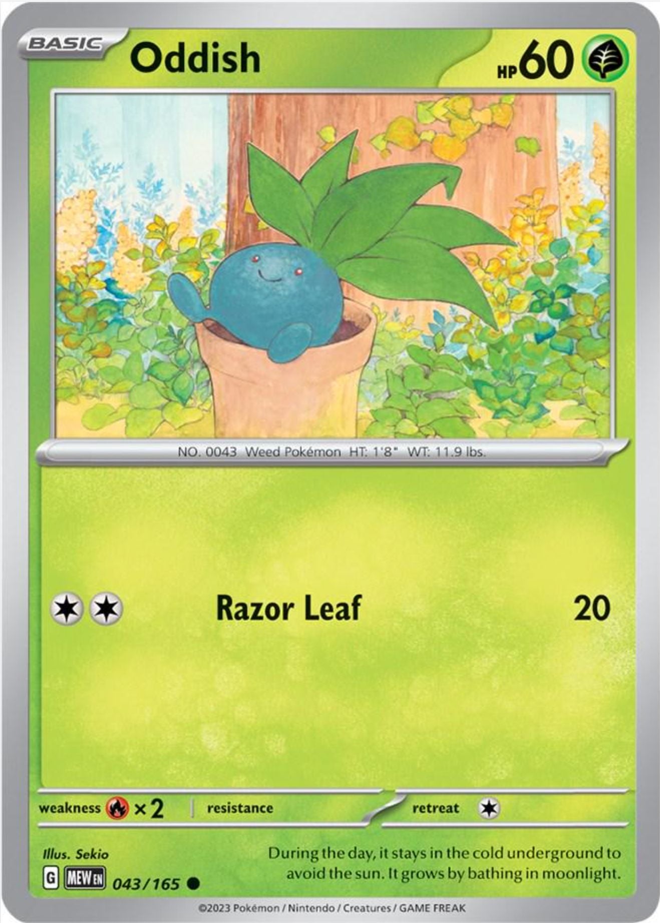 SINGLE POKÉMON CARDS - SCARLET & VIOLET 151 COMMON CARDS TRADING CARDS The Vapory Oddish Common