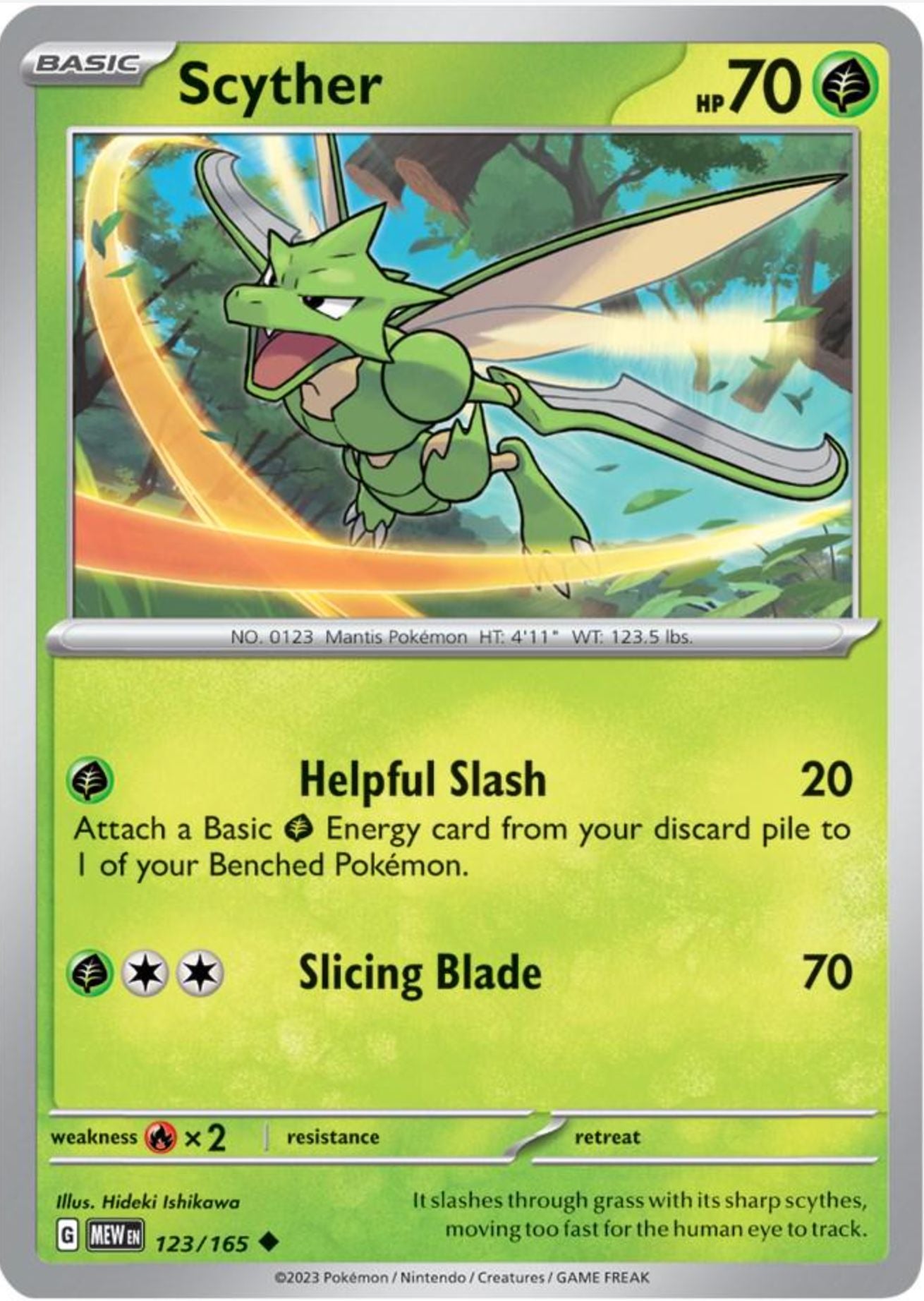 SINGLE POKÉMON CARDS - SCARLET & VIOLET 151 COMMON CARDS TRADING CARDS The Vapory Scyther Common