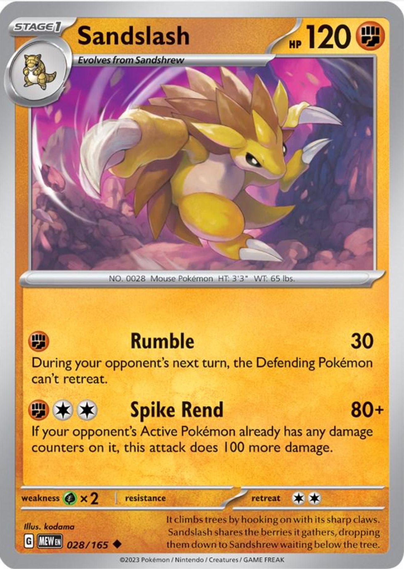 SINGLE POKÉMON CARDS - SCARLET & VIOLET 151 COMMON CARDS TRADING CARDS The Vapory Sandslash Common