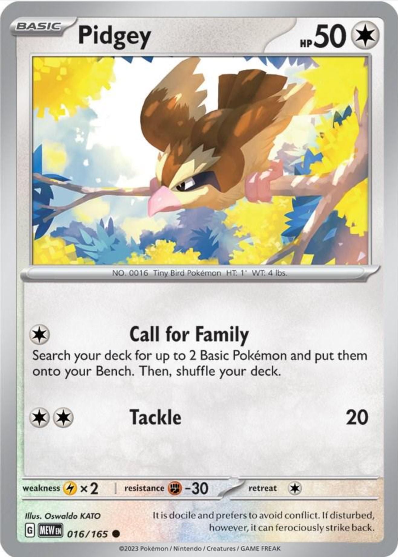 SINGLE POKÉMON CARDS - SCARLET & VIOLET 151 COMMON CARDS TRADING CARDS The Vapory Pidgey Common