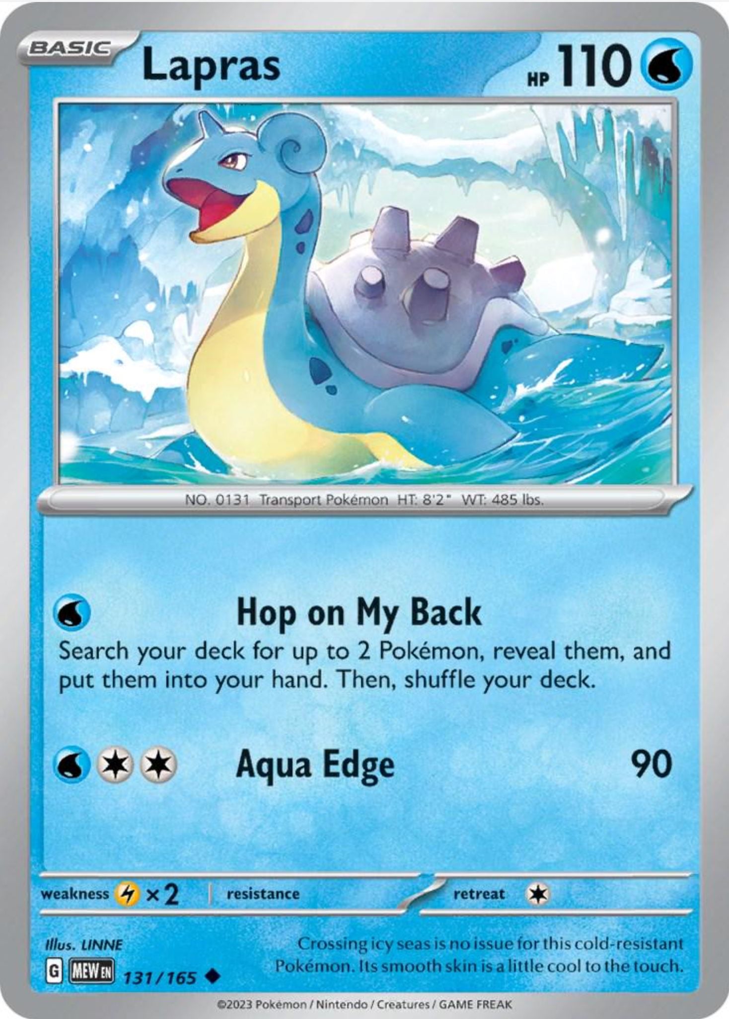 SINGLE POKÉMON CARDS - SCARLET & VIOLET 151 COMMON CARDS TRADING CARDS The Vapory Lapras Common