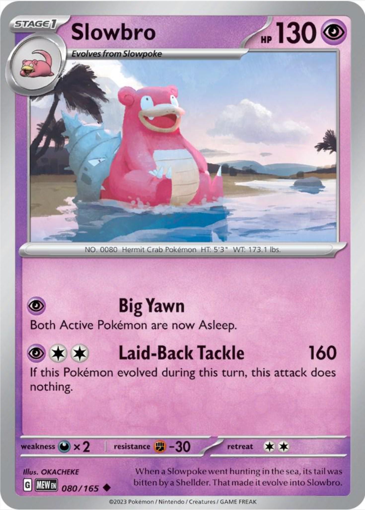 SINGLE POKÉMON CARDS - SCARLET & VIOLET 151 COMMON CARDS TRADING CARDS The Vapory Slowbro Common