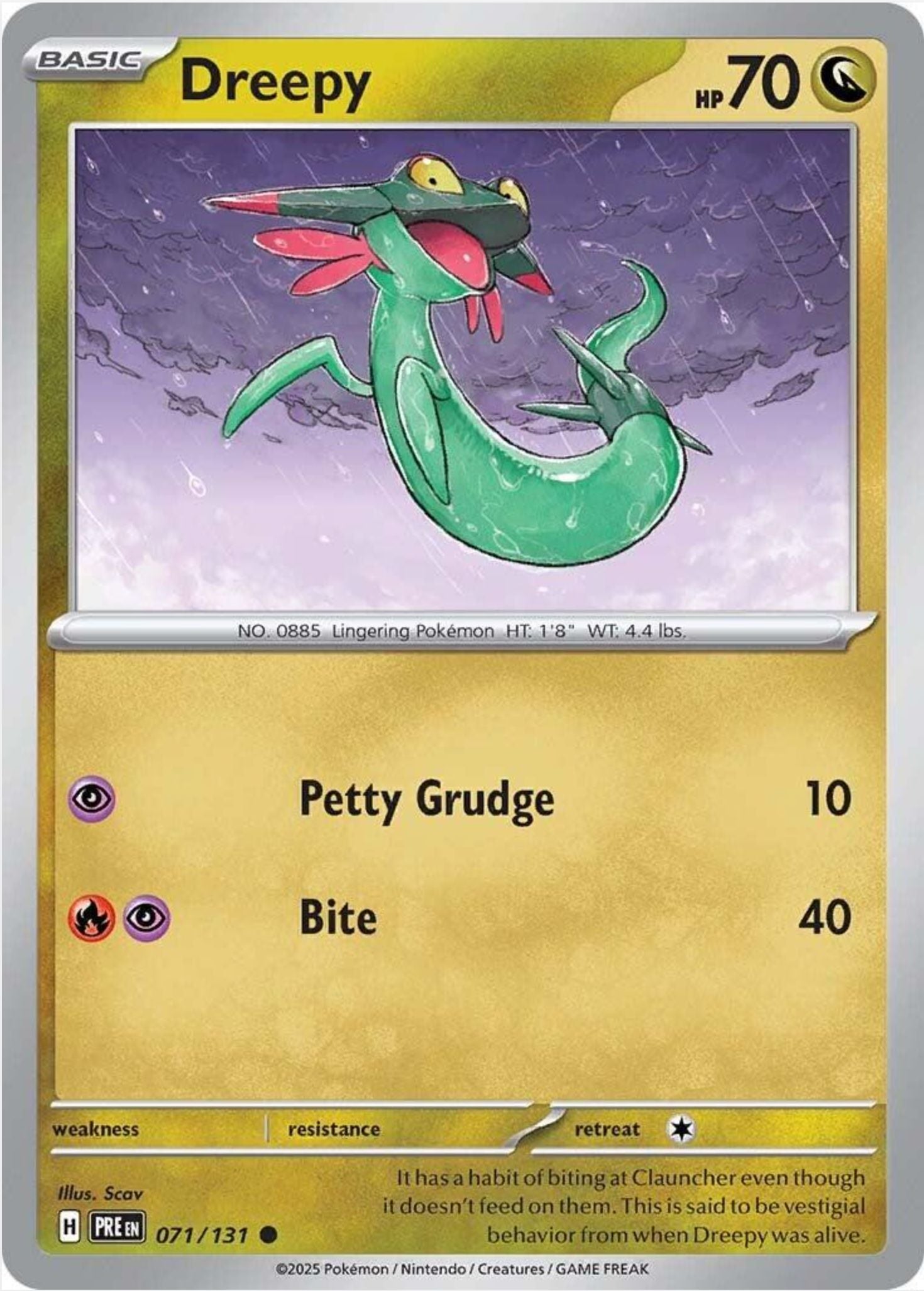 SINGLE POKÉMON CARDS - PRISMATIC EVOLUTIONS COMMON CARDS TRADING CARDS The Vapory Dreepy Common