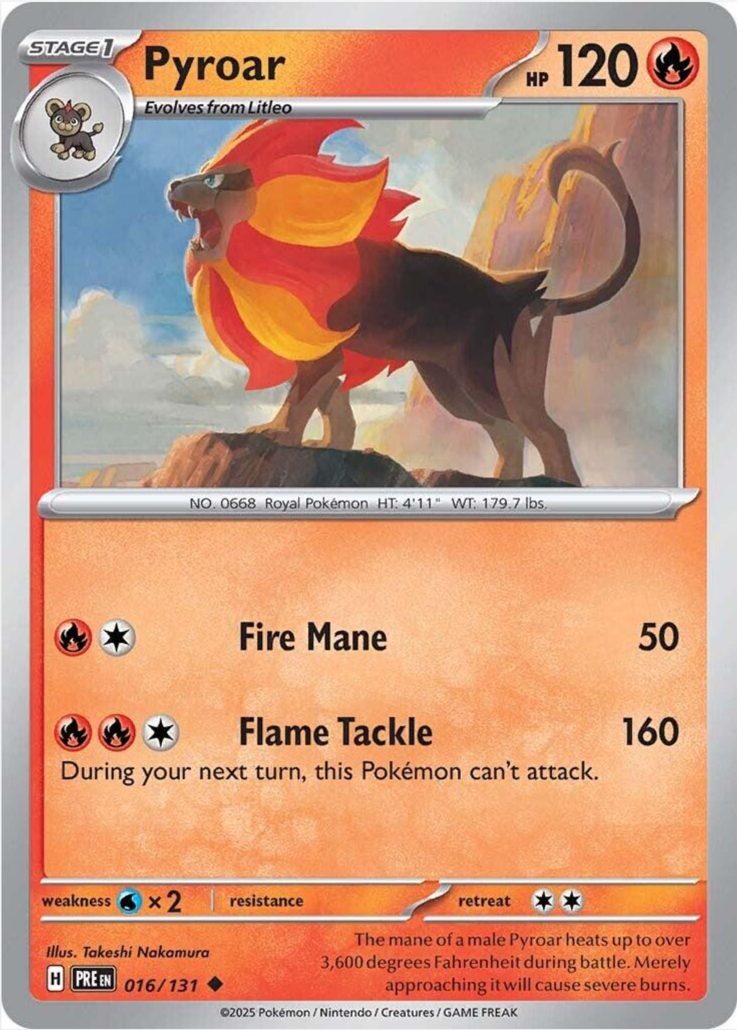 SINGLE POKÉMON CARDS - PRISMATIC EVOLUTIONS COMMON CARDS TRADING CARDS The Vapory Pyroar Common
