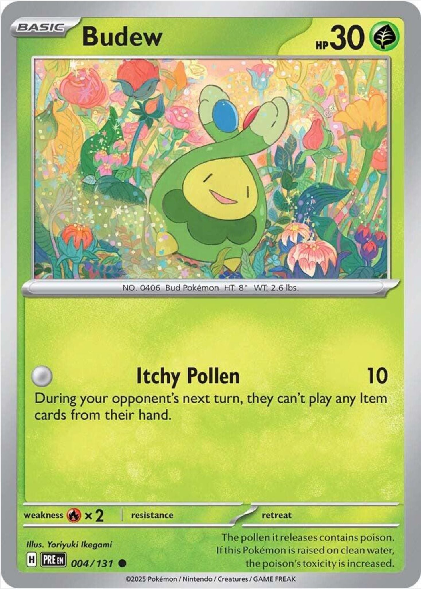SINGLE POKÉMON CARDS - PRISMATIC EVOLUTIONS COMMON CARDS TRADING CARDS The Vapory Budew Common