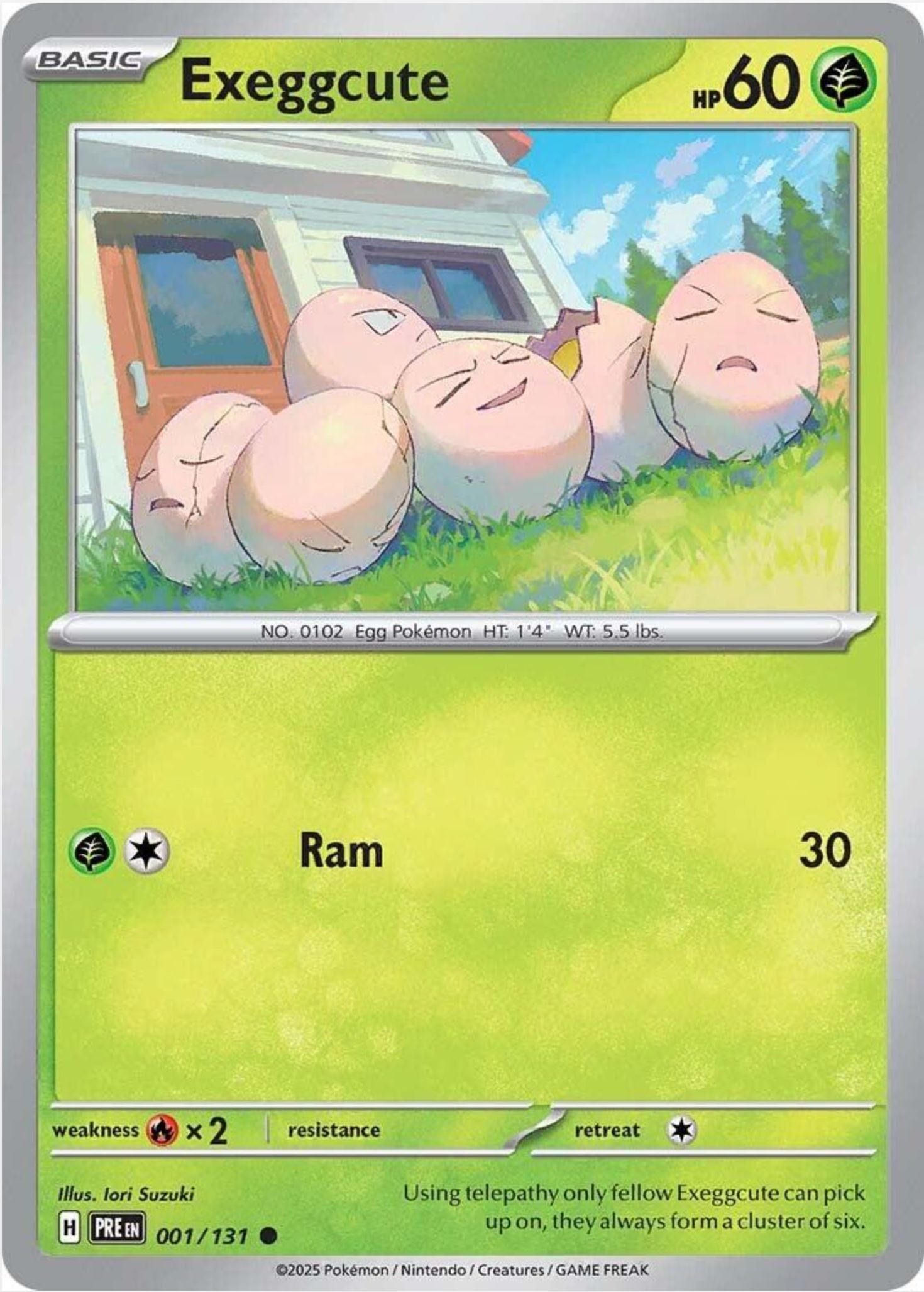 SINGLE POKÉMON CARDS - PRISMATIC EVOLUTIONS COMMON CARDS TRADING CARDS The Vapory Exeggcute Common