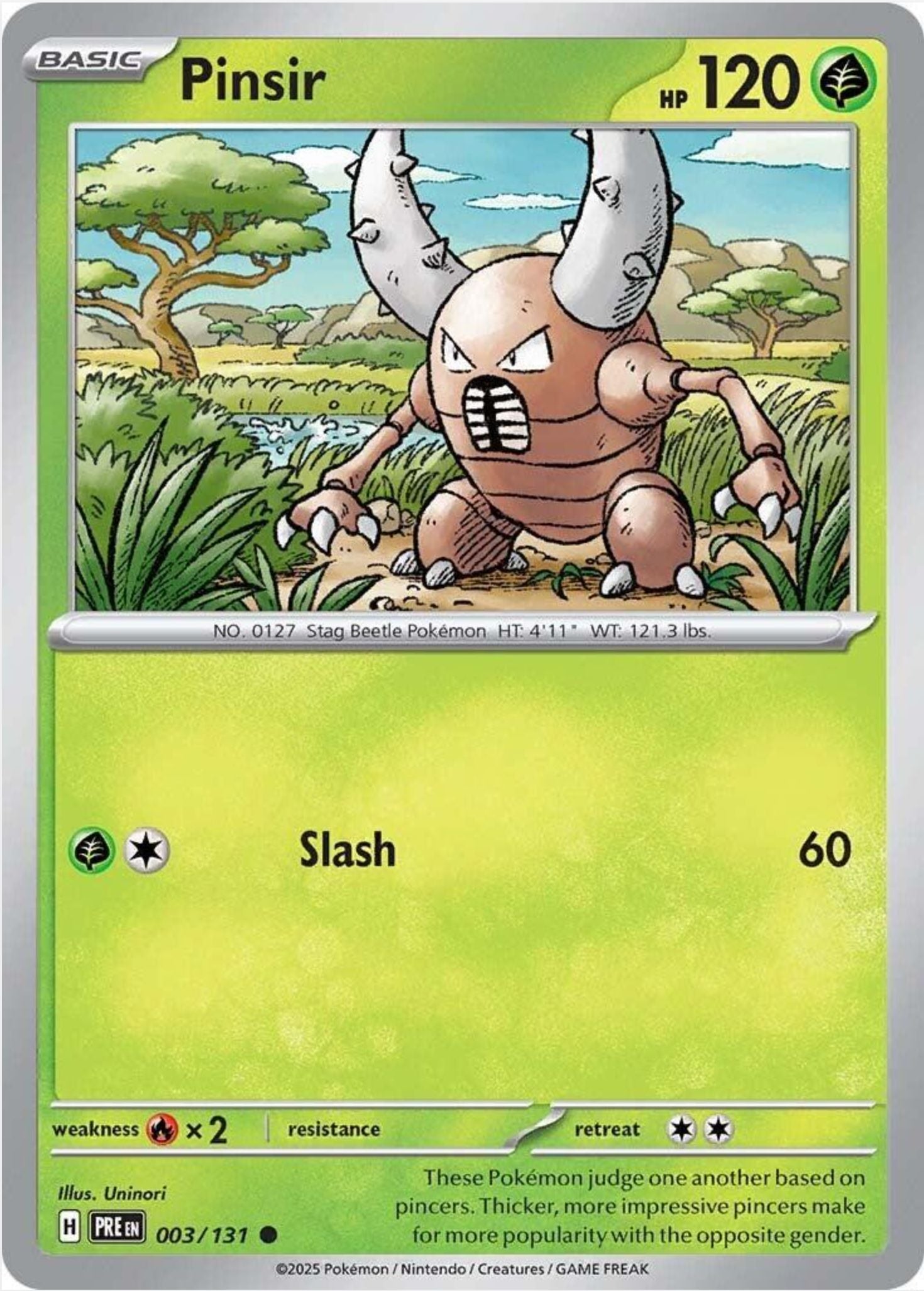 SINGLE POKÉMON CARDS - PRISMATIC EVOLUTIONS COMMON CARDS TRADING CARDS The Vapory Pinsir Common