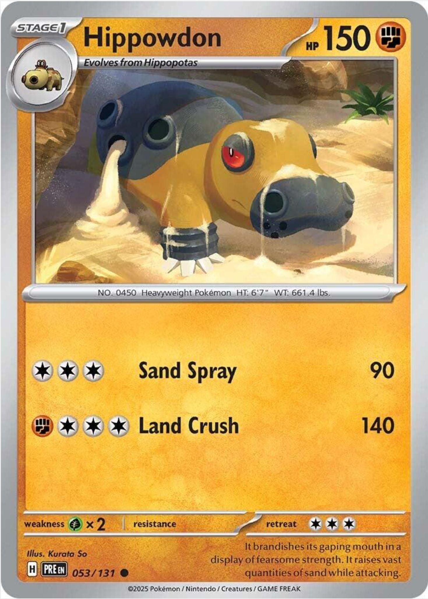 SINGLE POKÉMON CARDS - PRISMATIC EVOLUTIONS COMMON CARDS TRADING CARDS The Vapory Hippowdon Common
