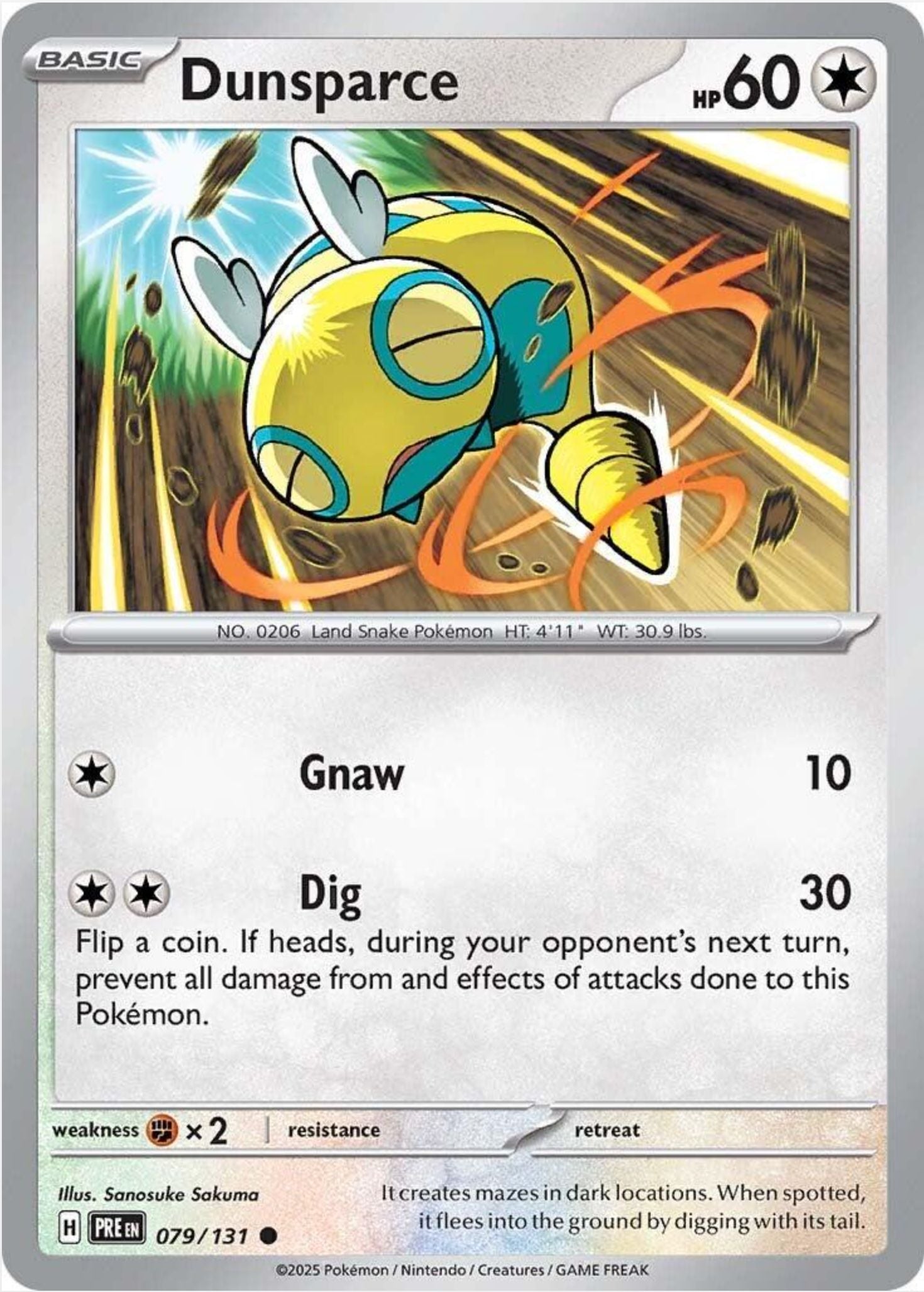 SINGLE POKÉMON CARDS - PRISMATIC EVOLUTIONS COMMON CARDS TRADING CARDS The Vapory Dunsparce Common