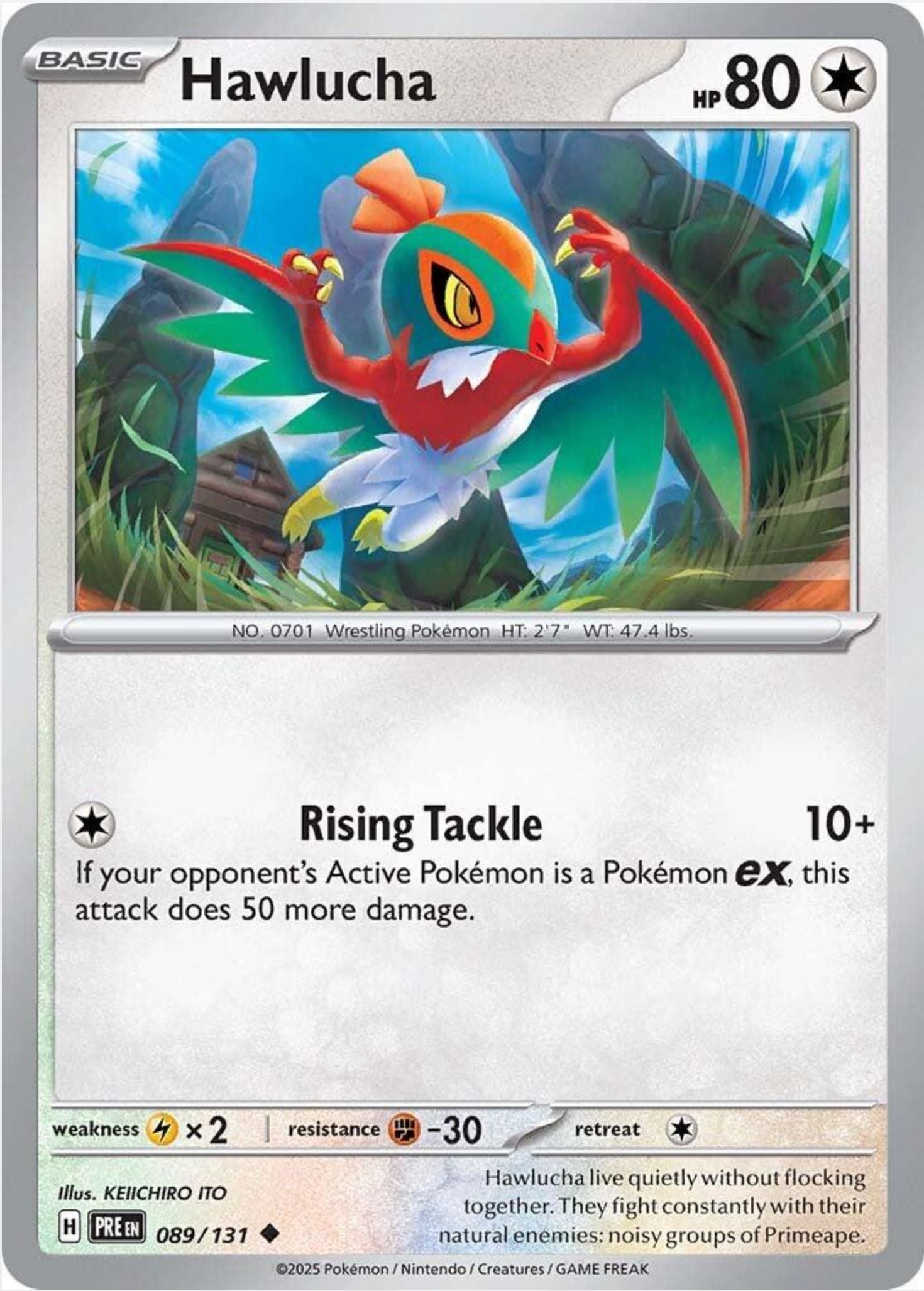 SINGLE POKÉMON CARDS - PRISMATIC EVOLUTIONS COMMON CARDS TRADING CARDS The Vapory Hawlucha Common
