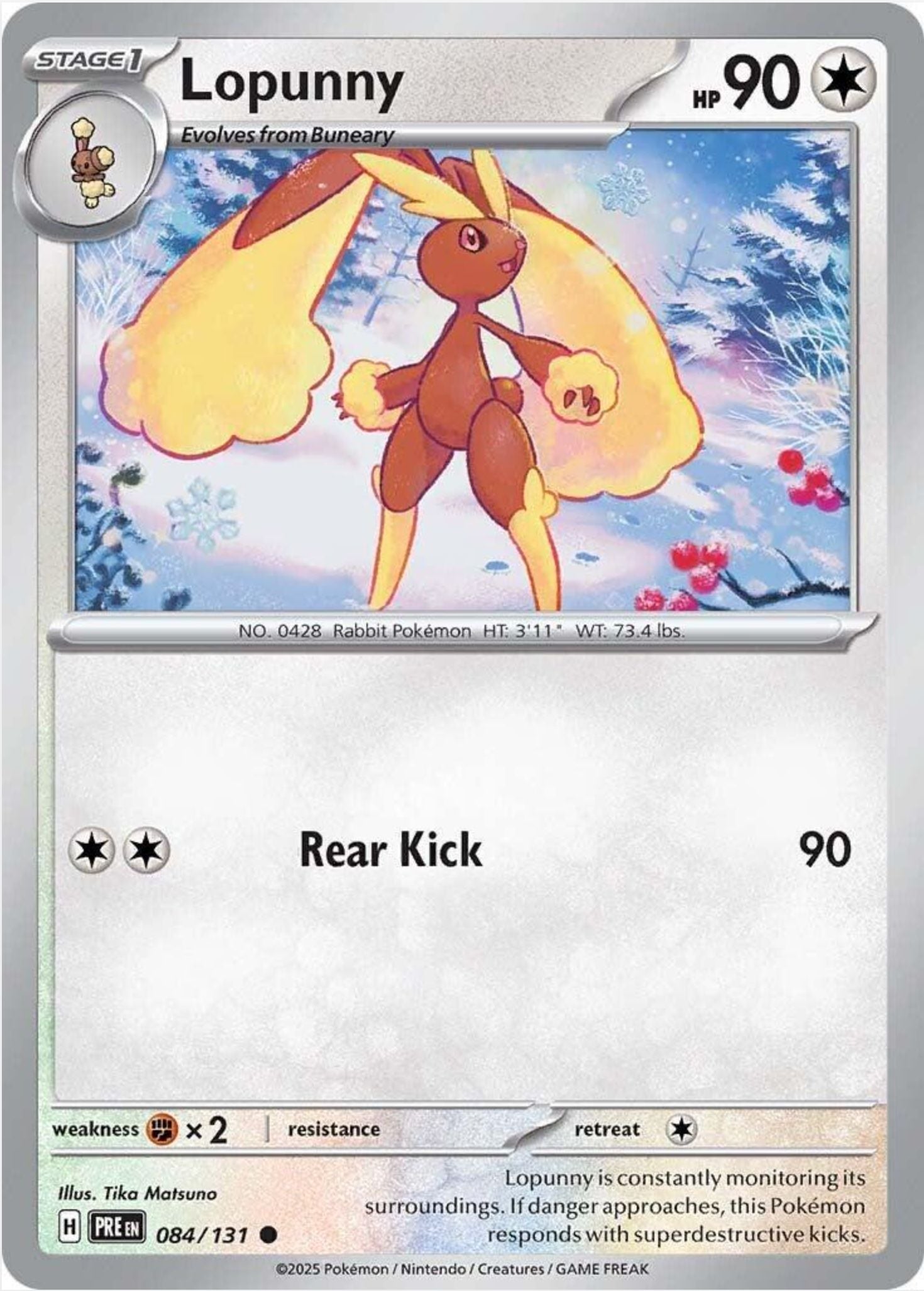 SINGLE POKÉMON CARDS - PRISMATIC EVOLUTIONS COMMON CARDS TRADING CARDS The Vapory Lopunny Common