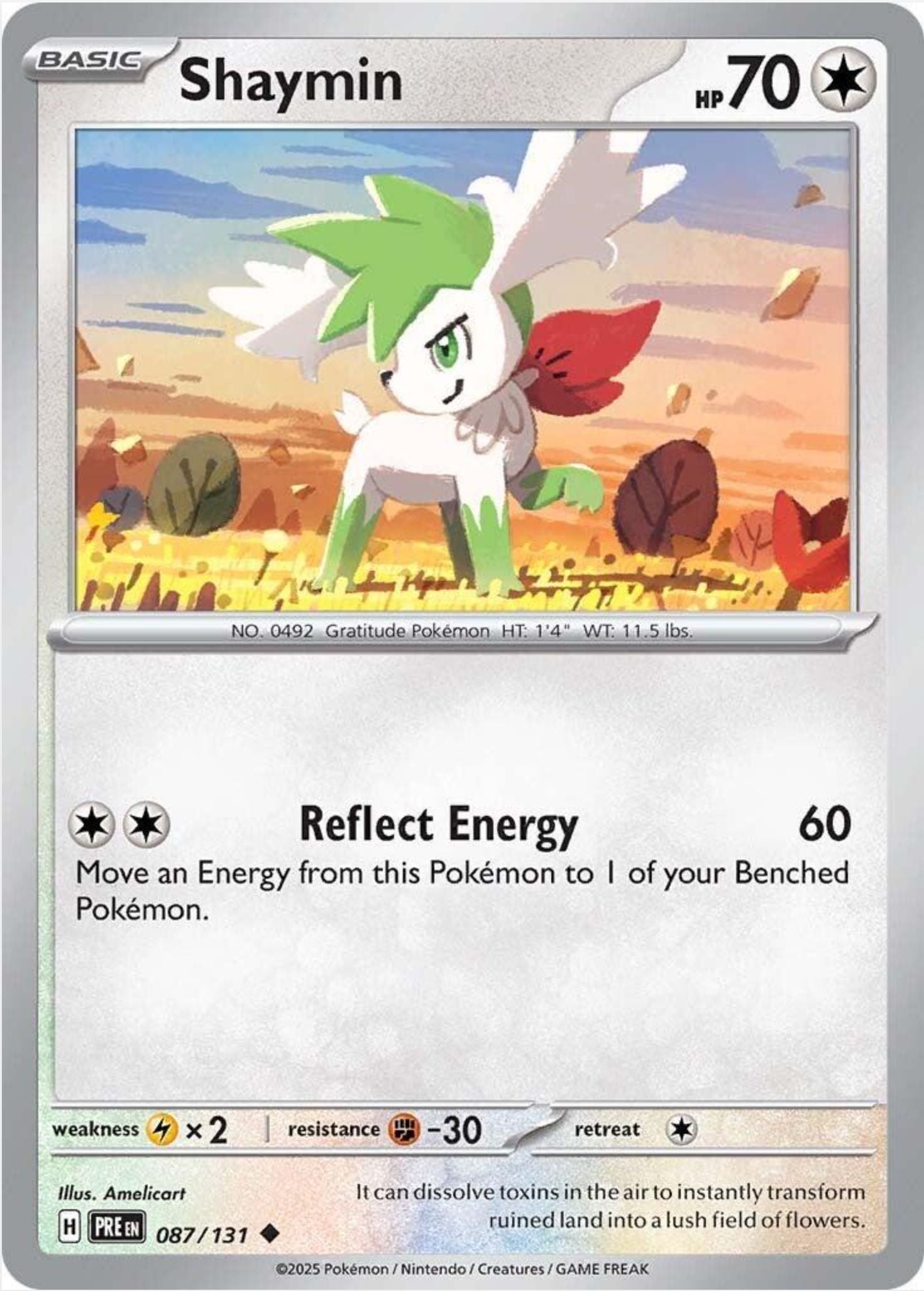 SINGLE POKÉMON CARDS - PRISMATIC EVOLUTIONS COMMON CARDS TRADING CARDS The Vapory Shaymin Common