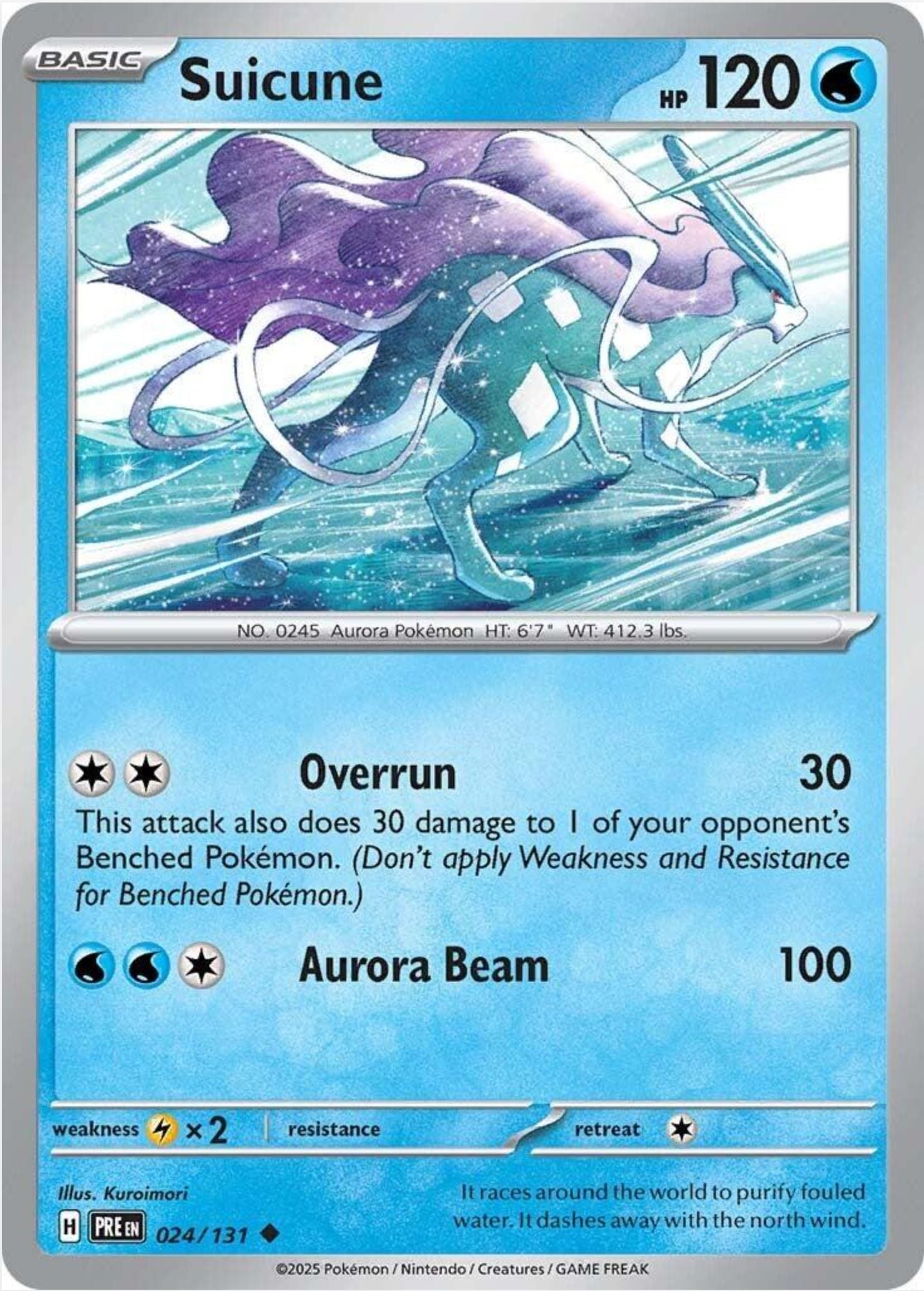 SINGLE POKÉMON CARDS - PRISMATIC EVOLUTIONS COMMON CARDS TRADING CARDS The Vapory Suicune Common