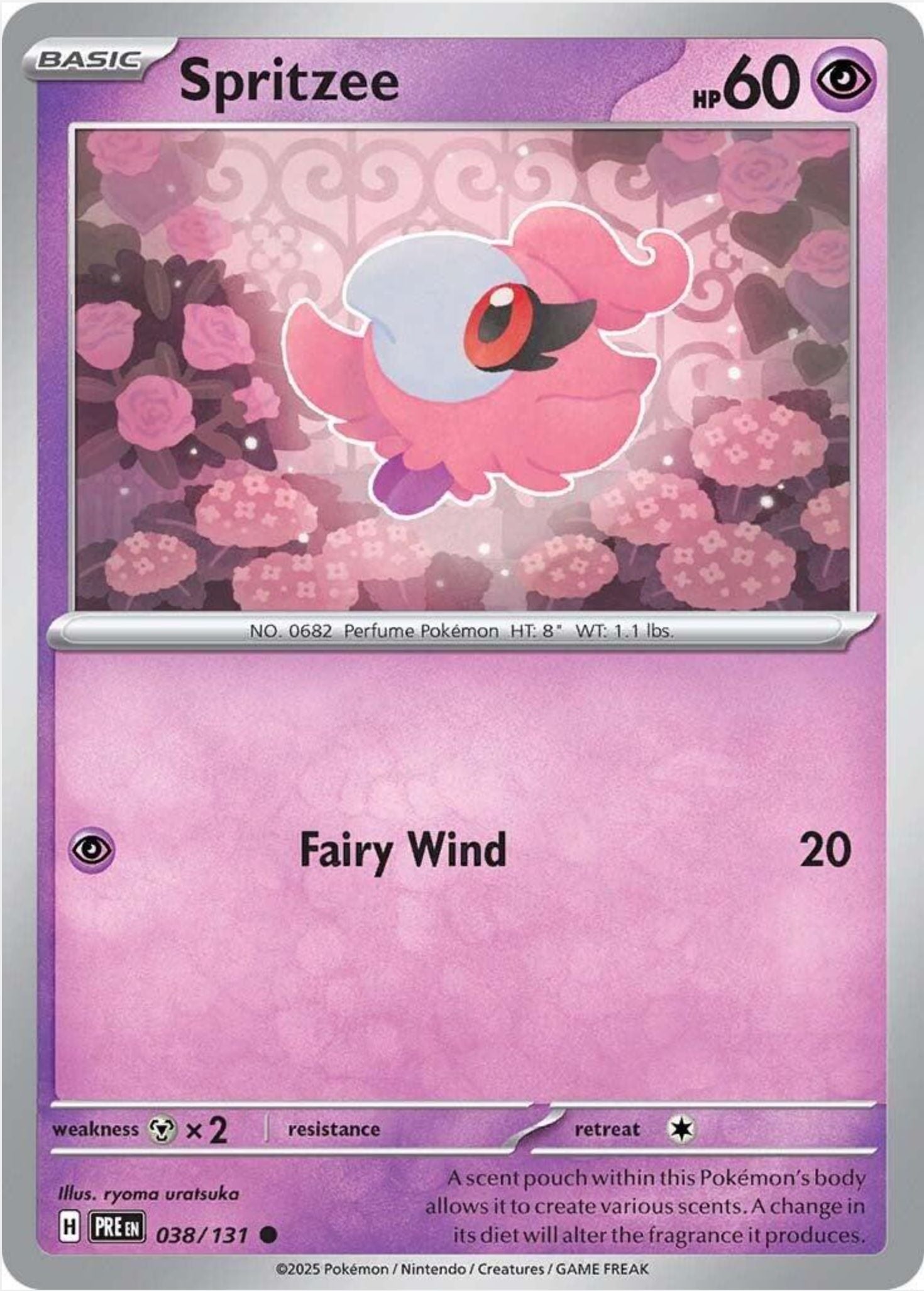 SINGLE POKÉMON CARDS - PRISMATIC EVOLUTIONS COMMON CARDS TRADING CARDS The Vapory Spritzee Common