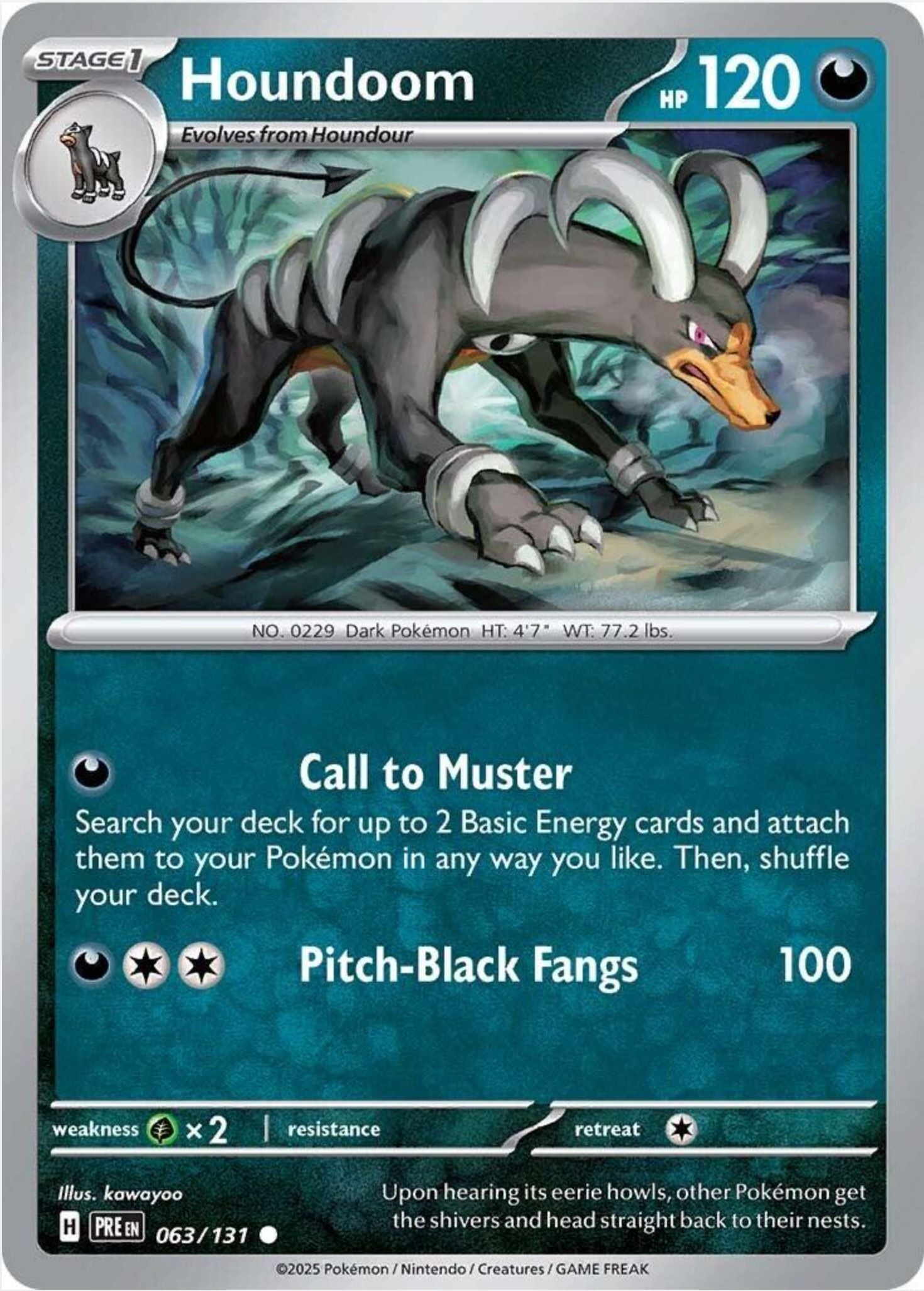 SINGLE POKÉMON CARDS - PRISMATIC EVOLUTIONS COMMON CARDS TRADING CARDS The Vapory Houndoom Common