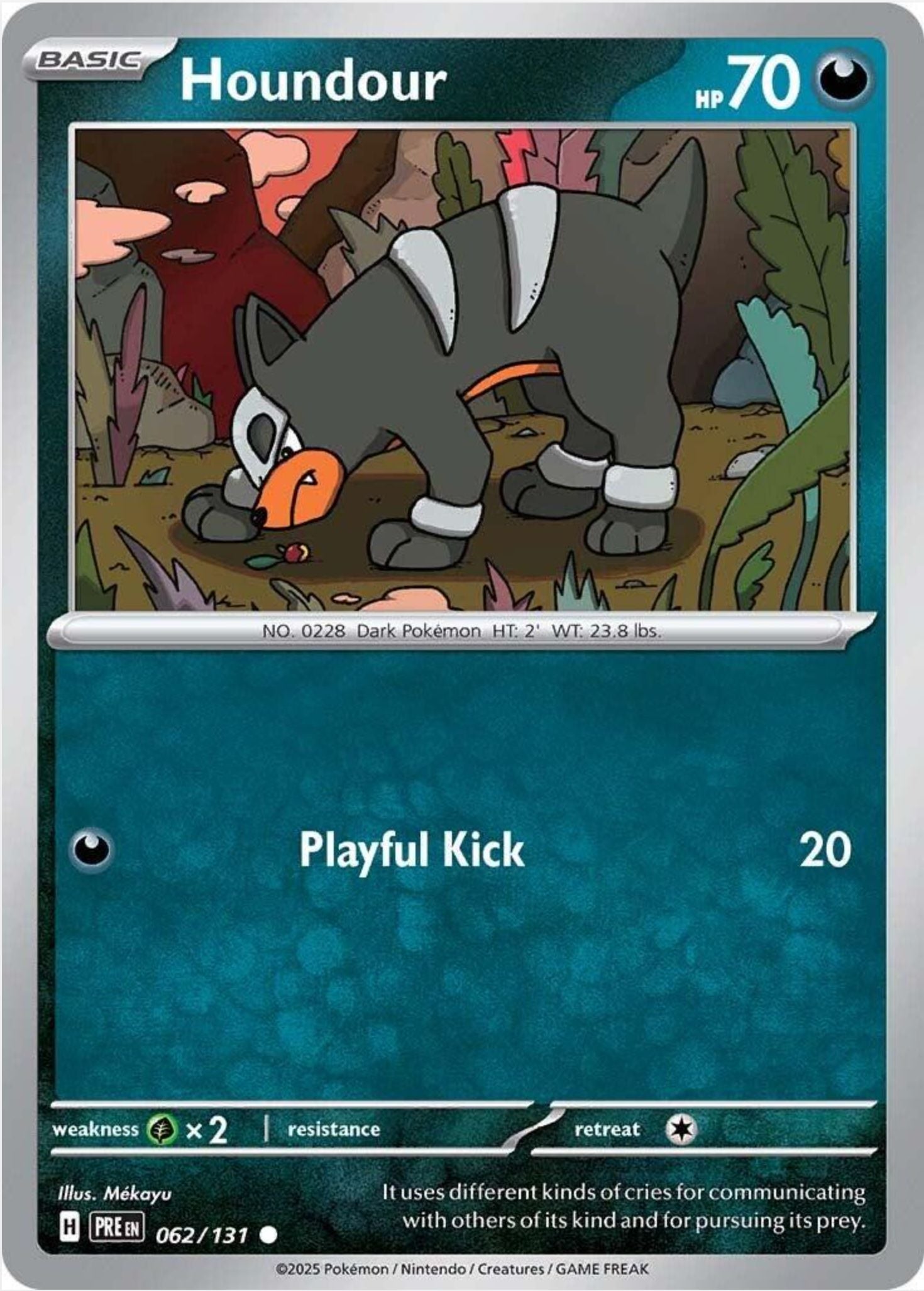 SINGLE POKÉMON CARDS - PRISMATIC EVOLUTIONS COMMON CARDS TRADING CARDS The Vapory Houndour Common