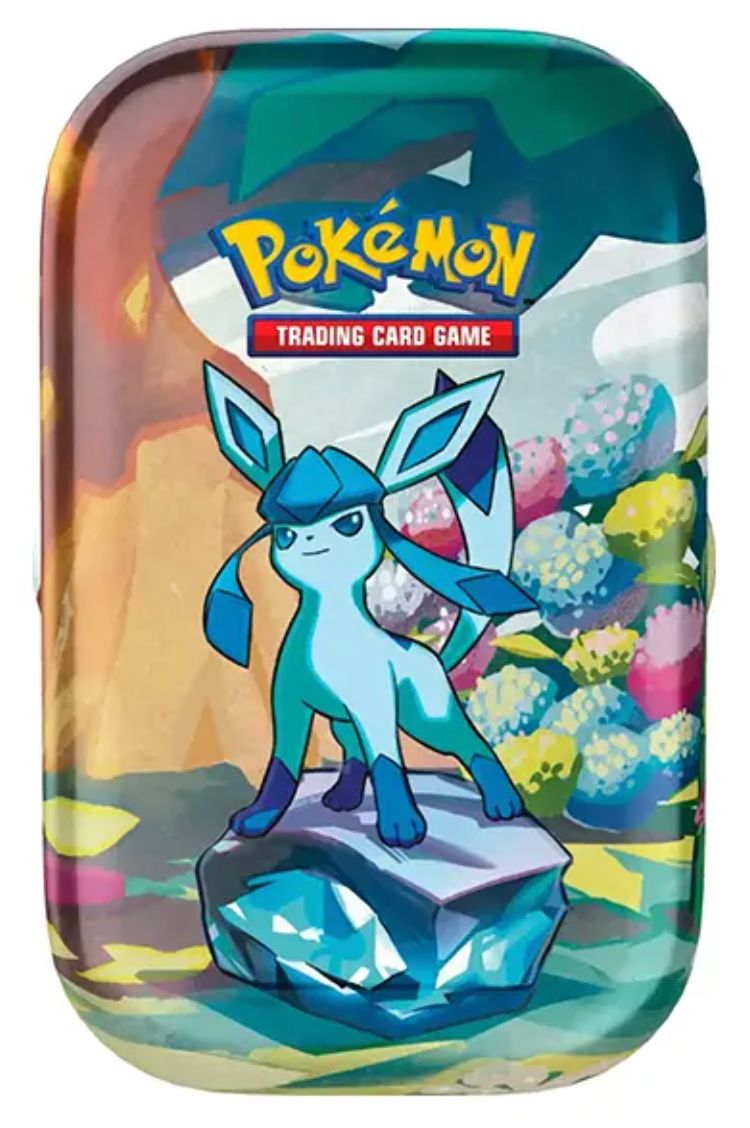 POKÉMON PRISMATIC EVOLUTIONS MINI TINS POKEMON COLLECTABLES The Vapory Glaceon