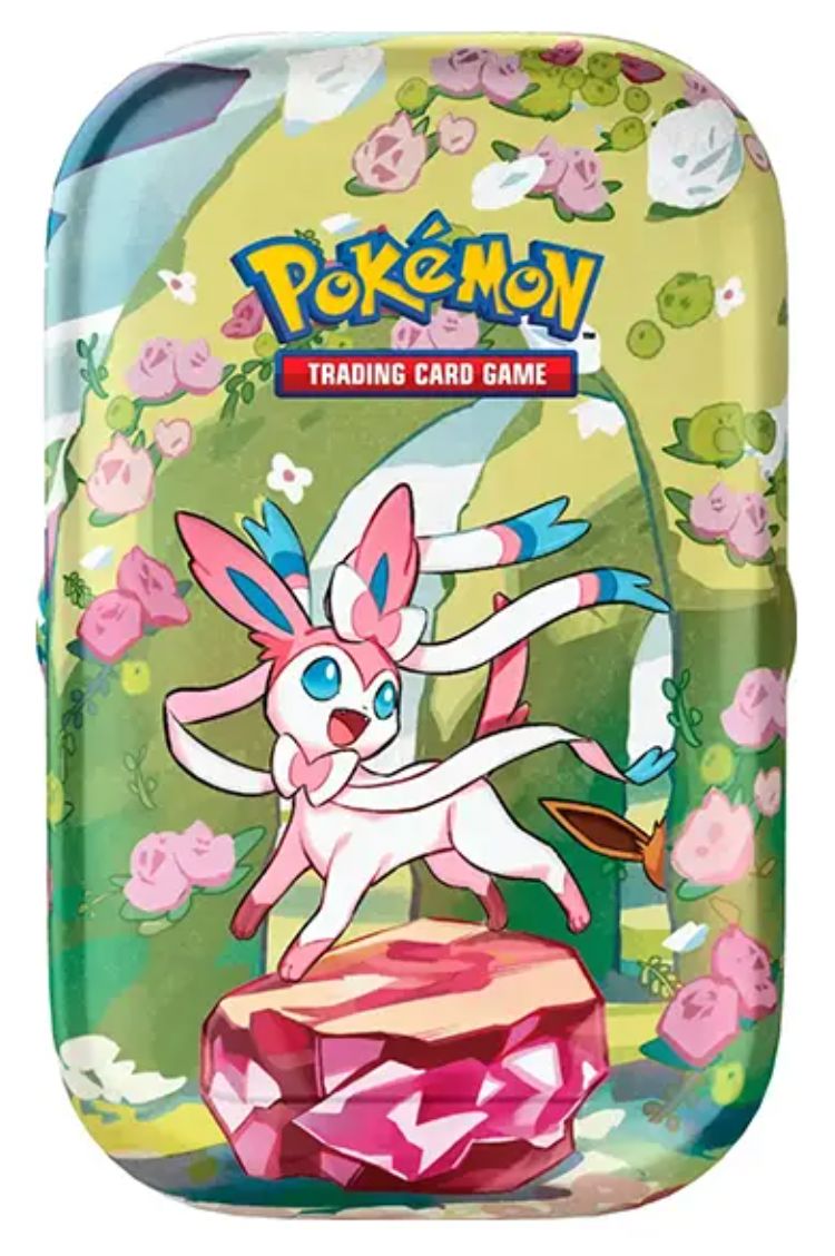 POKÉMON PRISMATIC EVOLUTIONS MINI TINS POKEMON COLLECTABLES The Vapory Sylveon