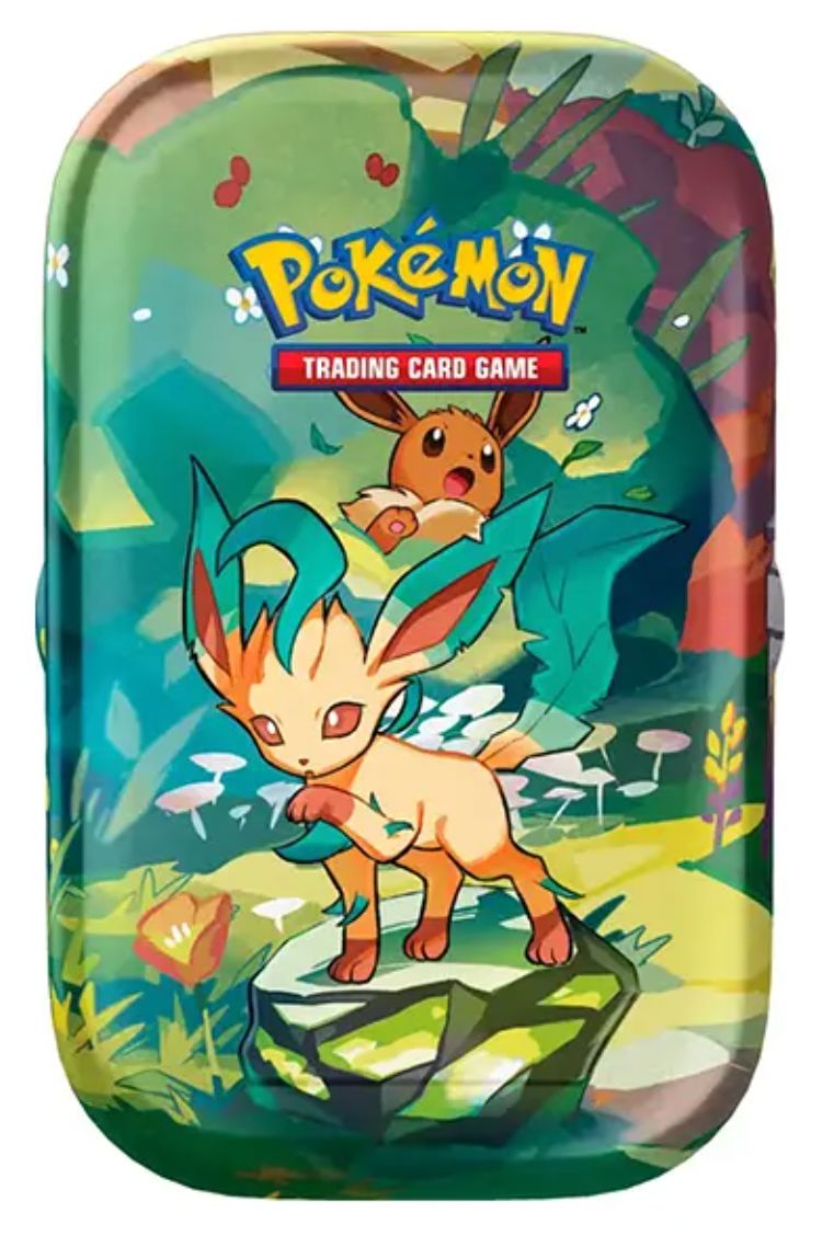 POKÉMON PRISMATIC EVOLUTIONS MINI TINS POKEMON COLLECTABLES The Vapory Leafeon