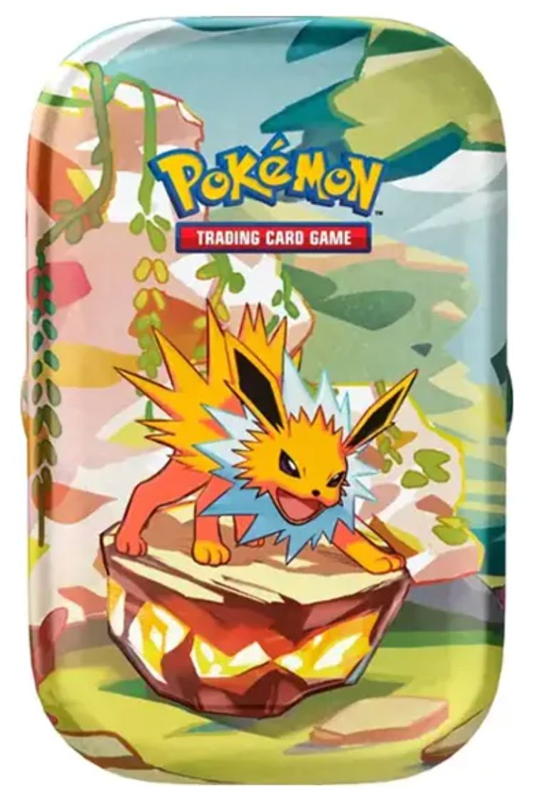POKÉMON PRISMATIC EVOLUTIONS MINI TINS POKEMON COLLECTABLES The Vapory Jolteon