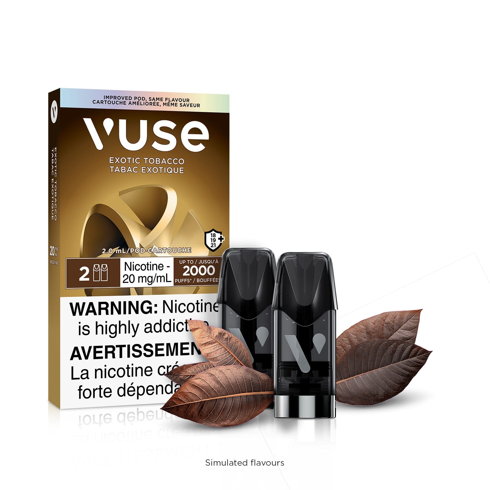 VUSE EPOD PRE-FILLED PODS VUSE Exotic Tobacco 1.6% (18mg/mL) Balance (Excise)