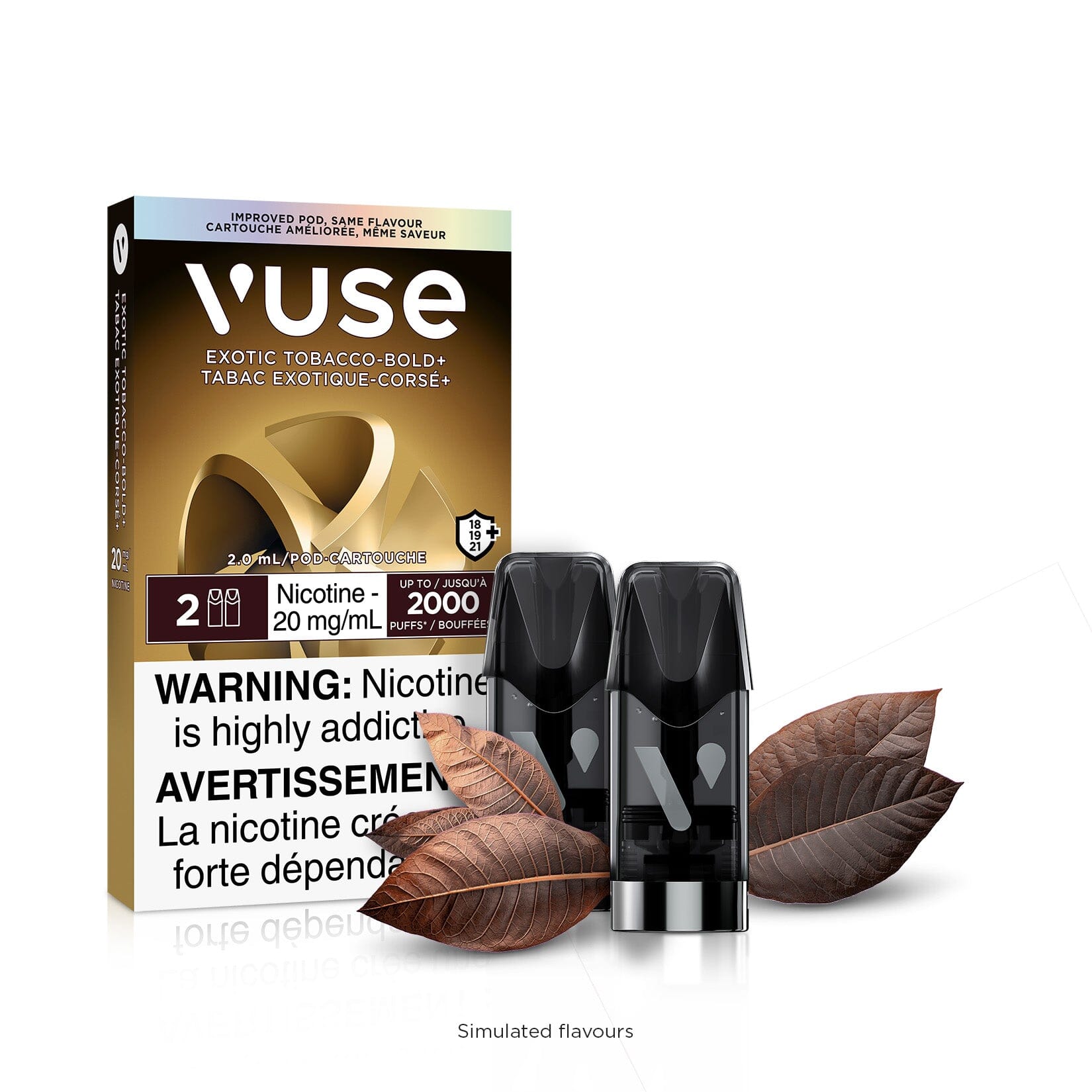 VUSE EPOD BOLD PRE-FILLED PODS VUSE Exotic Tobacco 1.8% (20mg/mL) Bold