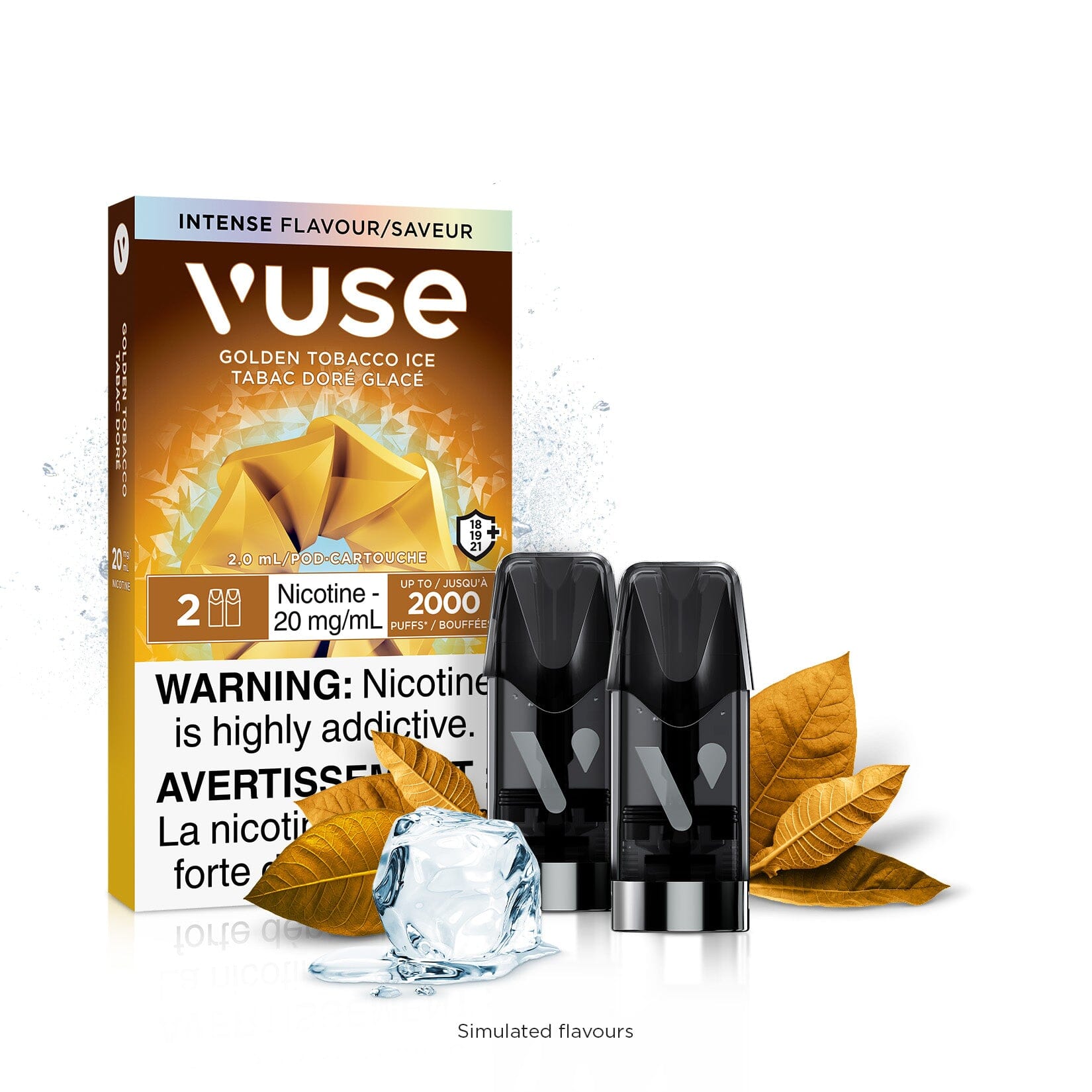 VUSE EPOD PRE-FILLED PODS VUSE Golden Tobbacco Ice 1.6% (18mg/mL) Balance (Excise)