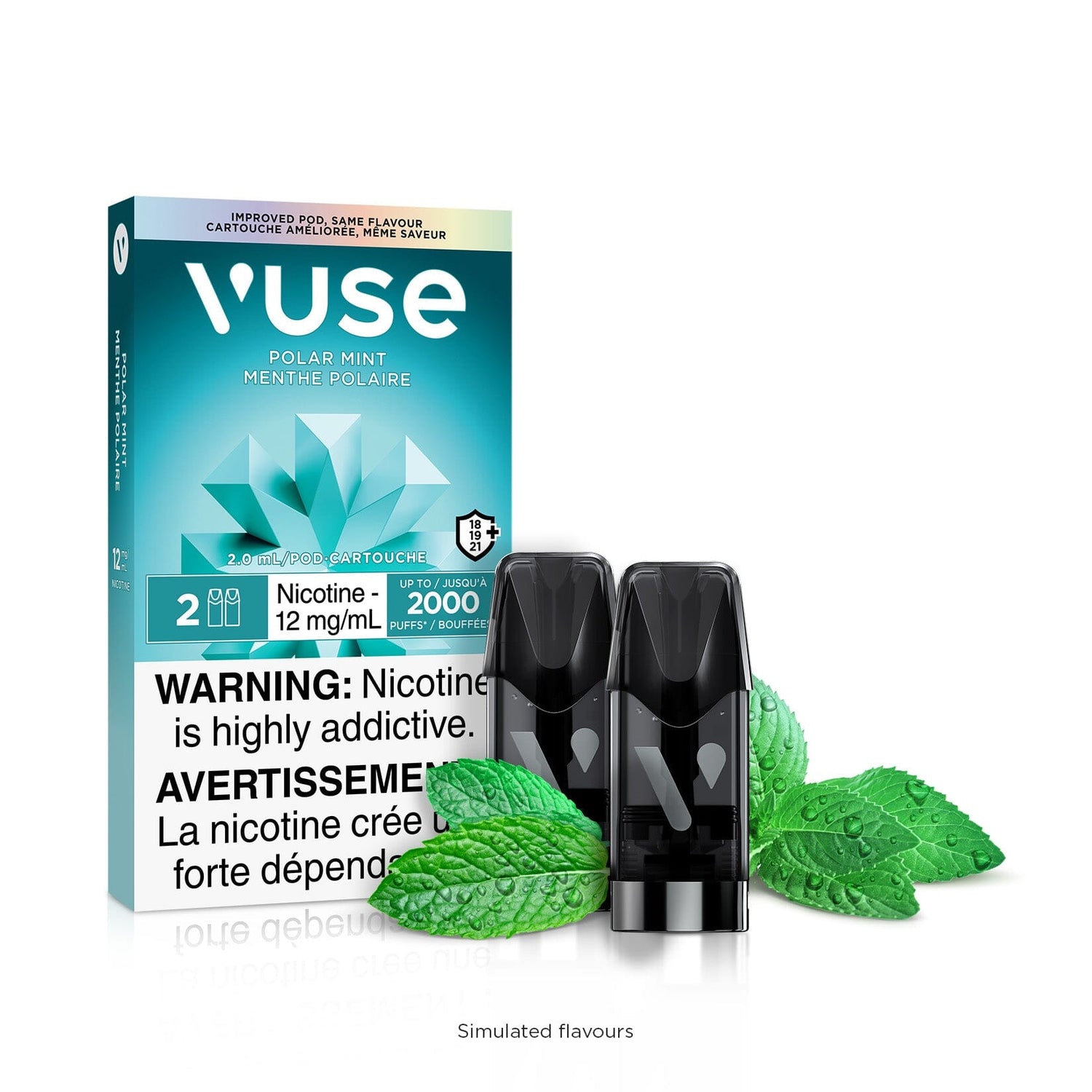 VUSE EPOD PRE-FILLED PODS VUSE Polar Mint 1.1% (12mg/mL) Mellow (Excise)