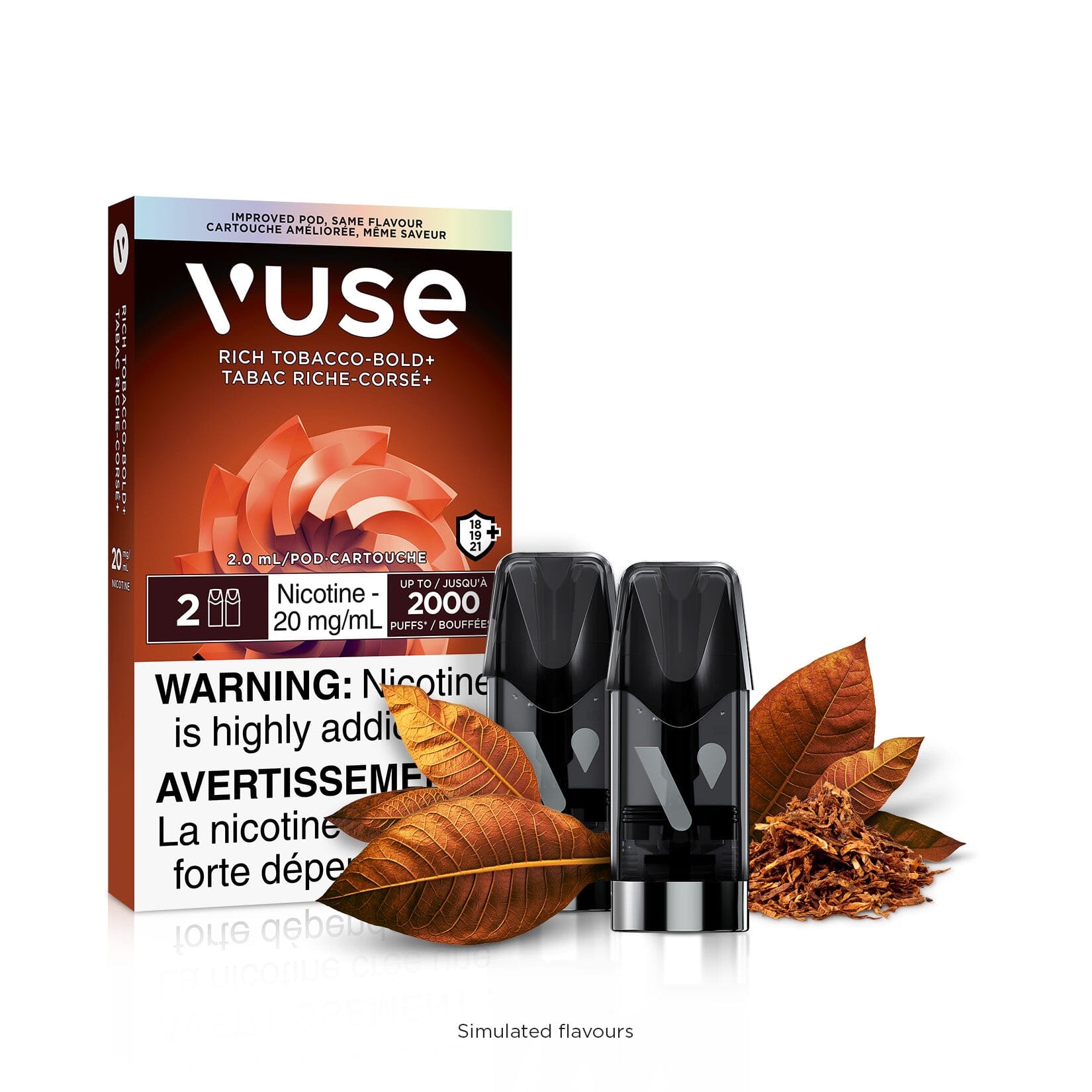 VUSE EPOD BOLD PRE-FILLED PODS VUSE Rich Tobacco 1.8% (20mg/mL) Bold