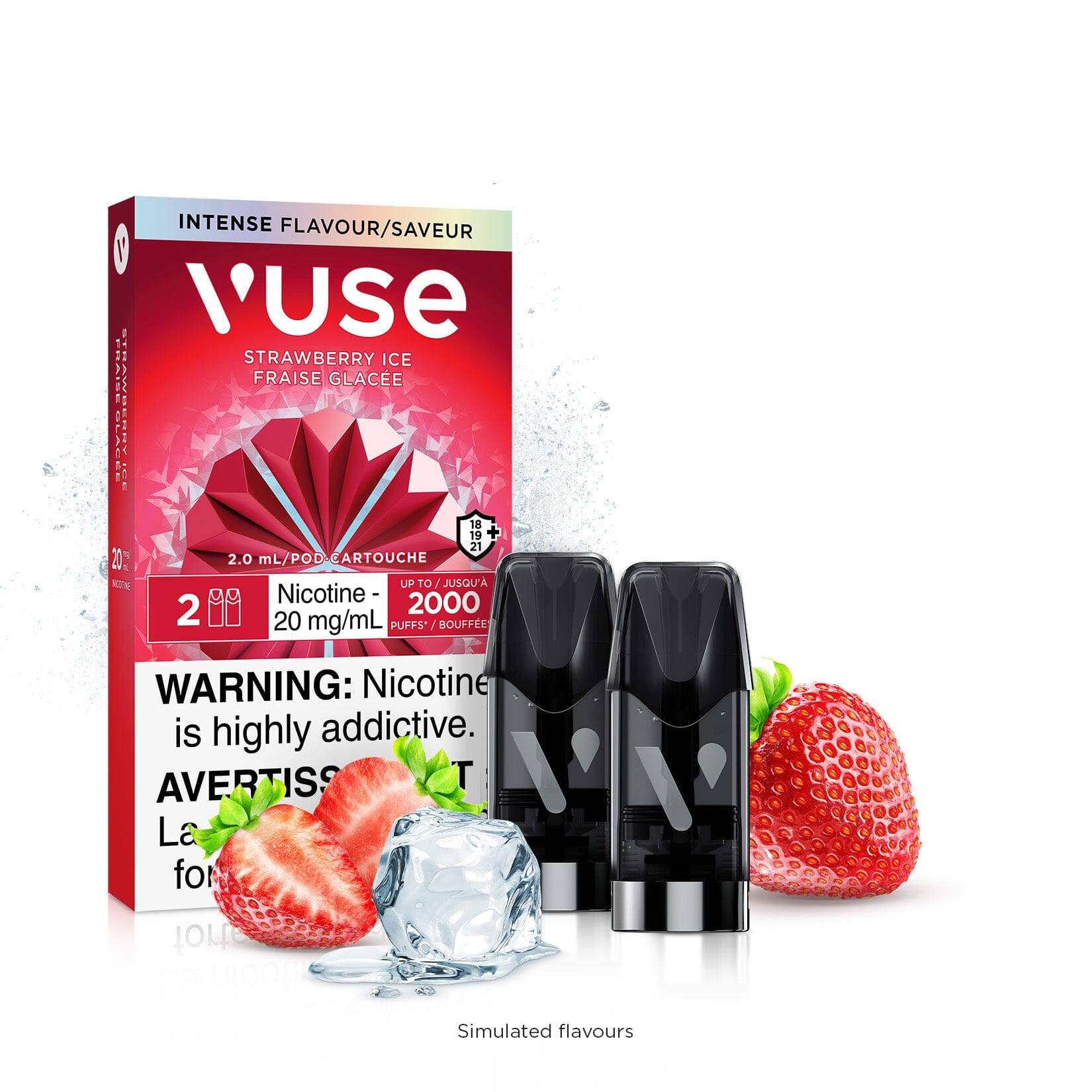 VUSE EPOD PRE-FILLED PODS VUSE Strawberry Ice 1.8% (20mg/mL) Balance (Excise)