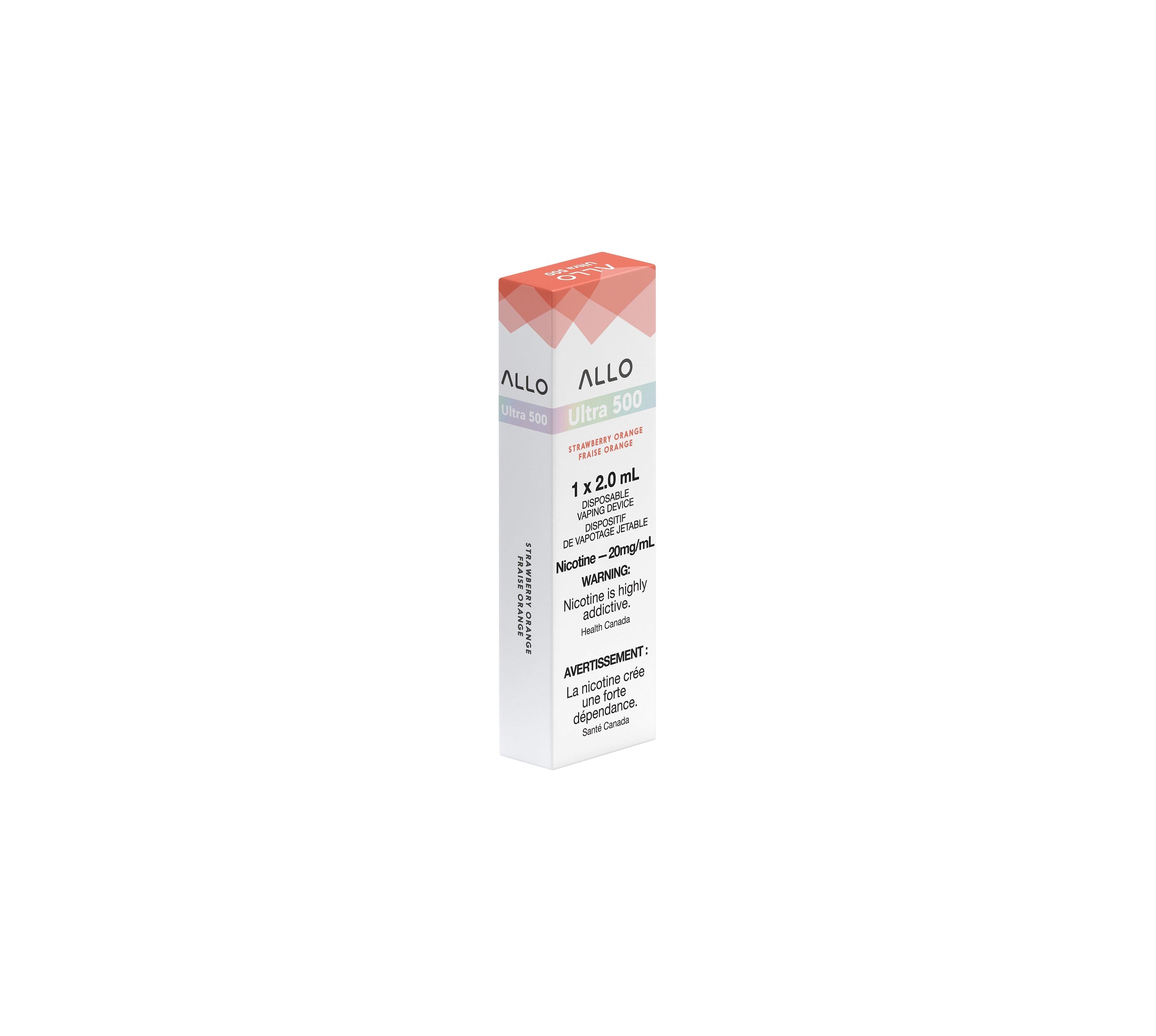 ALLO ULTRA 500 DISPOSABLE VAPE (2ML) DISPOSABLES Pacific Smoke E-Liquids Strawberry Orange 20MG (EXCISE)