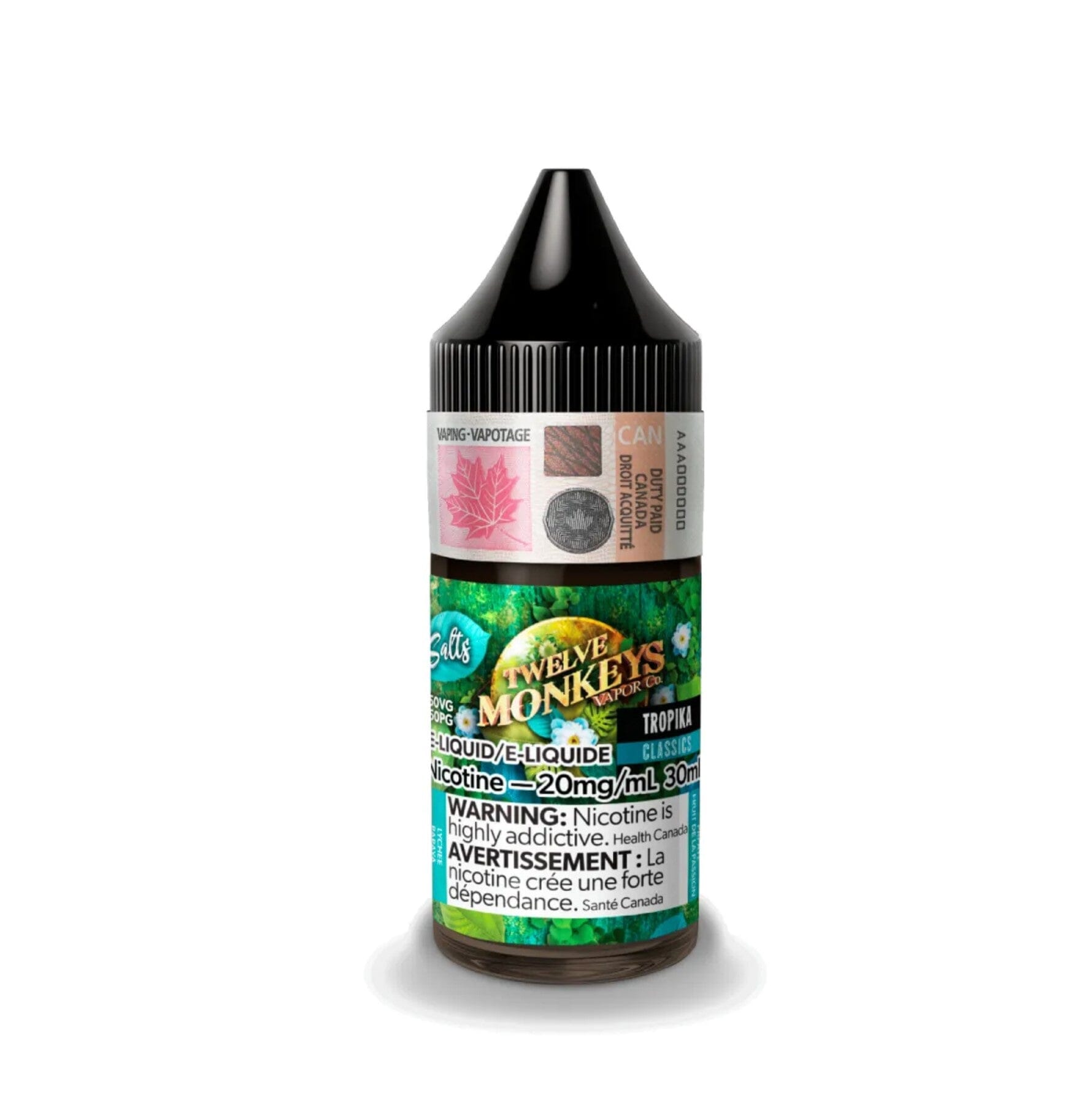 TWELVE MONKEYS E-LIQUID E-LIQUID Pacific Smoke E-Liquids Original Tropika 10MG (SALT) (EXCISE)