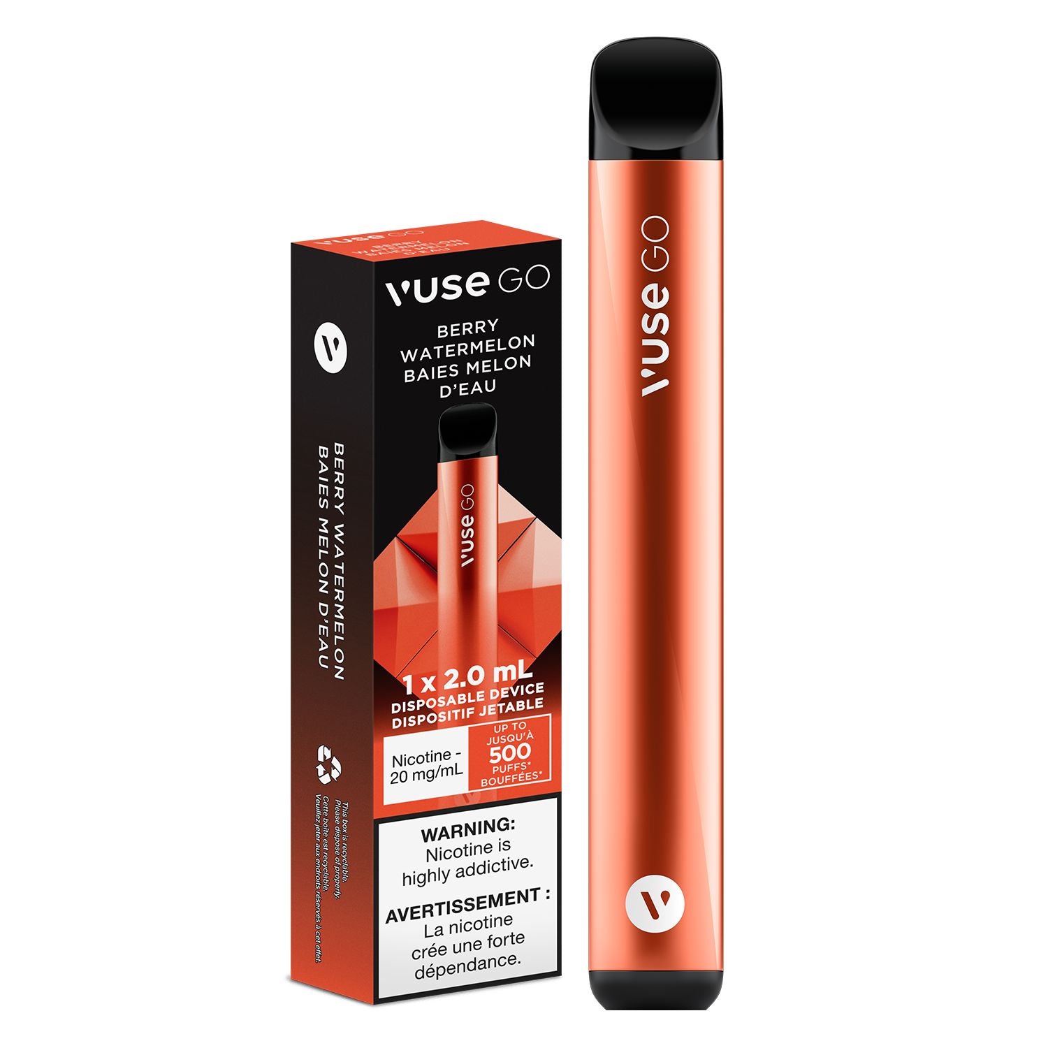 VUSE GO DISPOSABLE VAPES DISPOSABLES VUSE Berry Watermelon 20mg/mL (EXCISE)