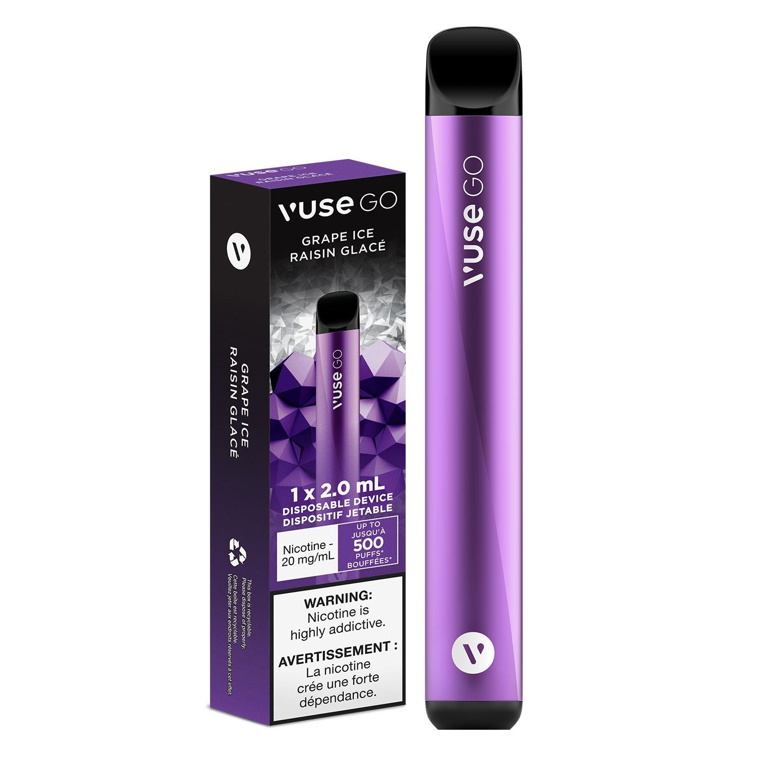 VUSE GO DISPOSABLE VAPES DISPOSABLES VUSE Grape Ice 20mg/mL (EXCISE)