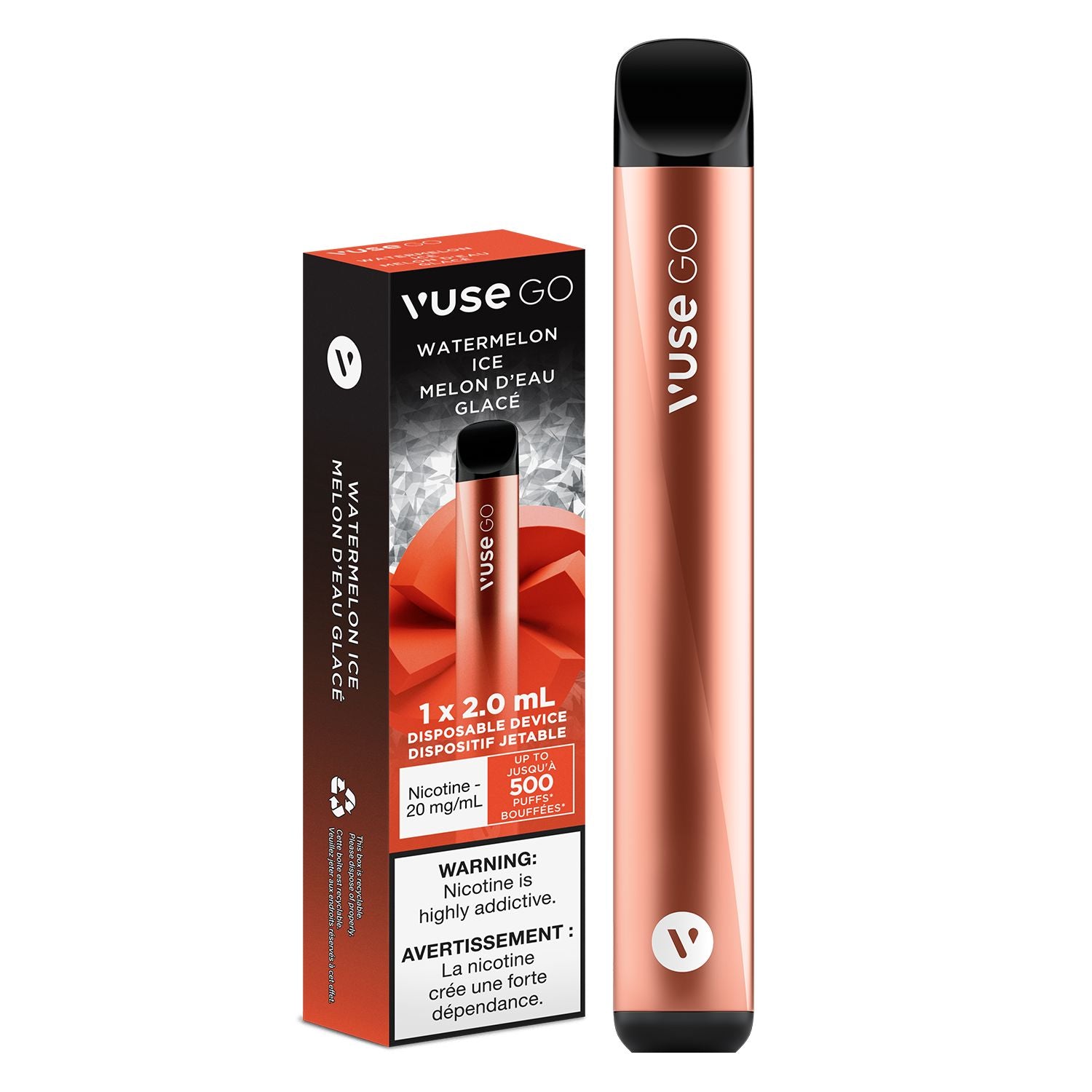 VUSE GO DISPOSABLE VAPES DISPOSABLES VUSE Watermelon Ice 20mg/mL (EXCISE)
